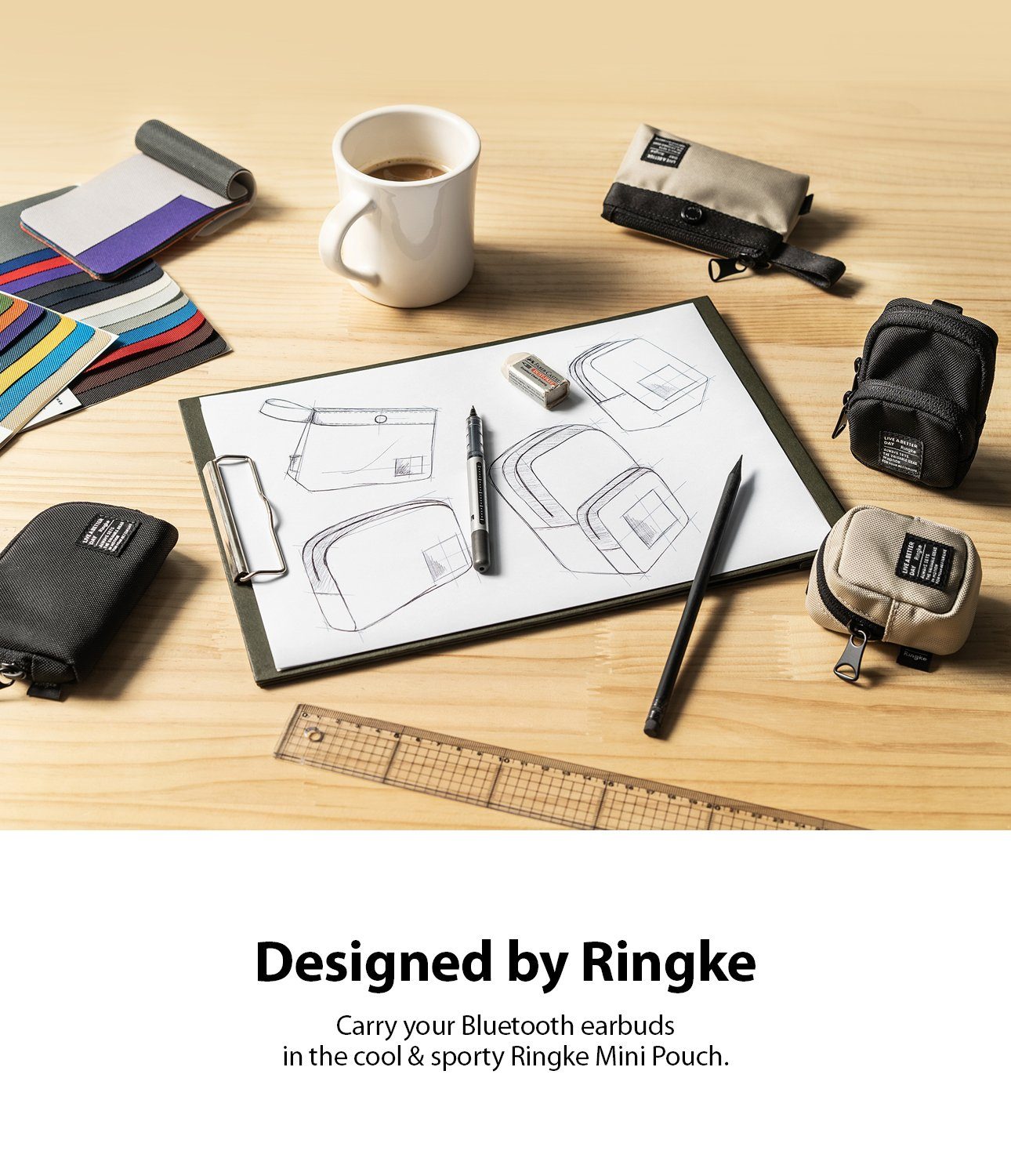 Ringke Mini Pouch Half Pocket, Black Default Ringke 
