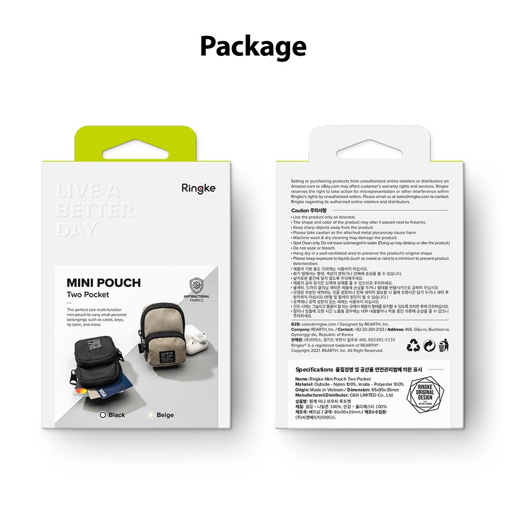 Ringke Mini Pouch Two Pocket, Black Default Ringke 