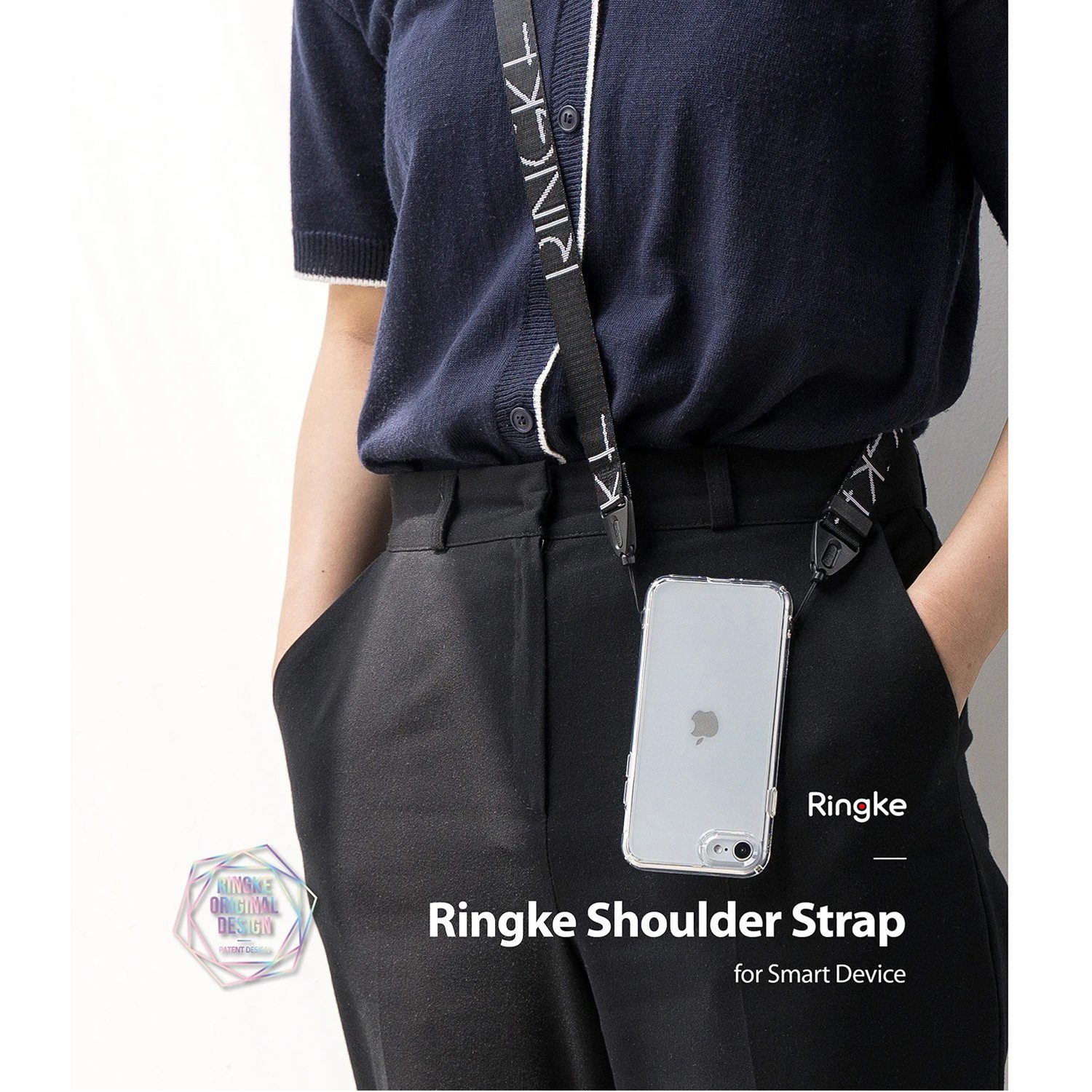 Ringke Shoulder Strap Lettering, Black Default Ringke 