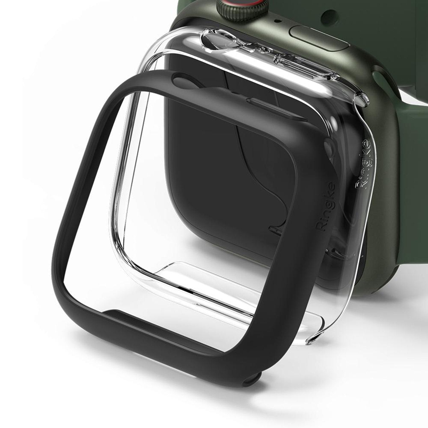 Ringke Slim Case for Apple Watch Series 7 41mm Default Ringke Clear(1Pc) + Matte Black(1Pc) 