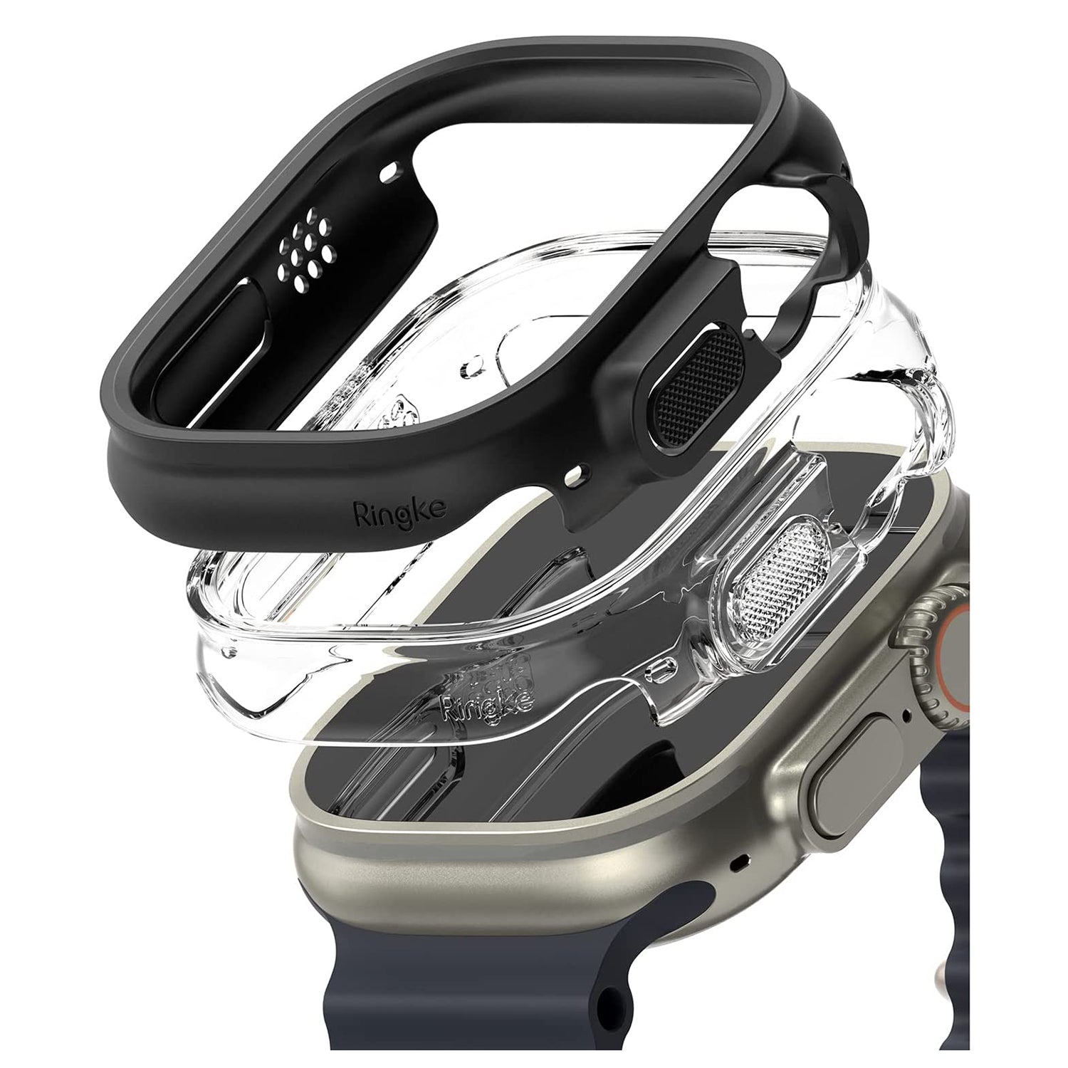 Ringke Slim Case for Apple Watch Ultra 49mm Apple Watch Case Ringke Clear + Matte Black 