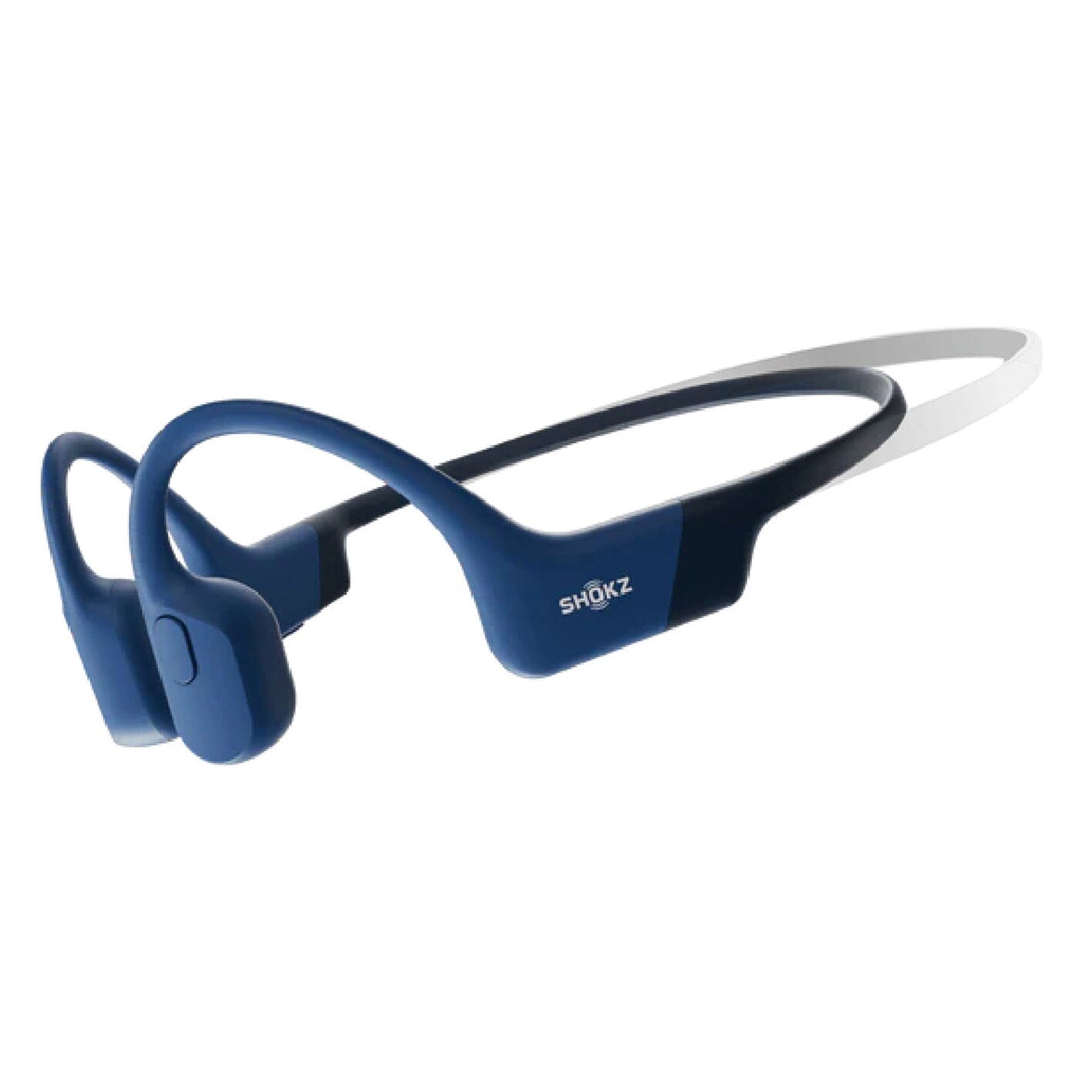 SHOKZ OpenRun Mini (AfterSHOKZ Aeropex Mini) -Bone Conduction Open-Ear Bluetooth Sport Headphones - Waterproof Wireless Earphones for Workouts and Running - Built-in Mic, with Headband ONE2WORLD Blue 