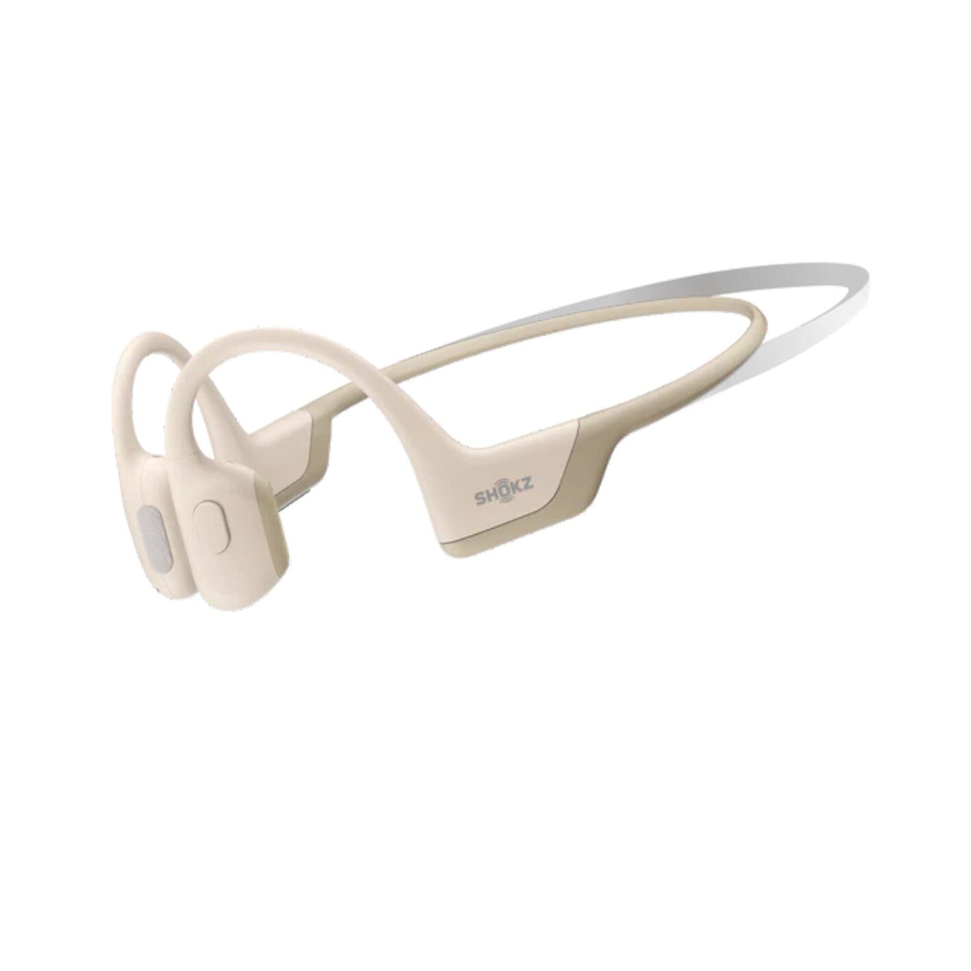 SHOKZ OpenRun Pro Mini - Premium Bone Conduction Open-Ear Bluetooth Sport Headphones - Sweat Resistant Wireless Earphones for Workouts and Running with Deep Base - Built-in Mic, with Headband SHOKZ Beige 
