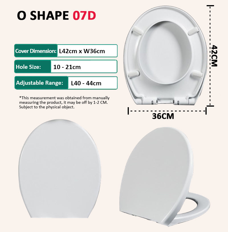 Slow Close Heavy Duty Toilet Seat Covers Home & Garden ONE2WORLD O Shape 
