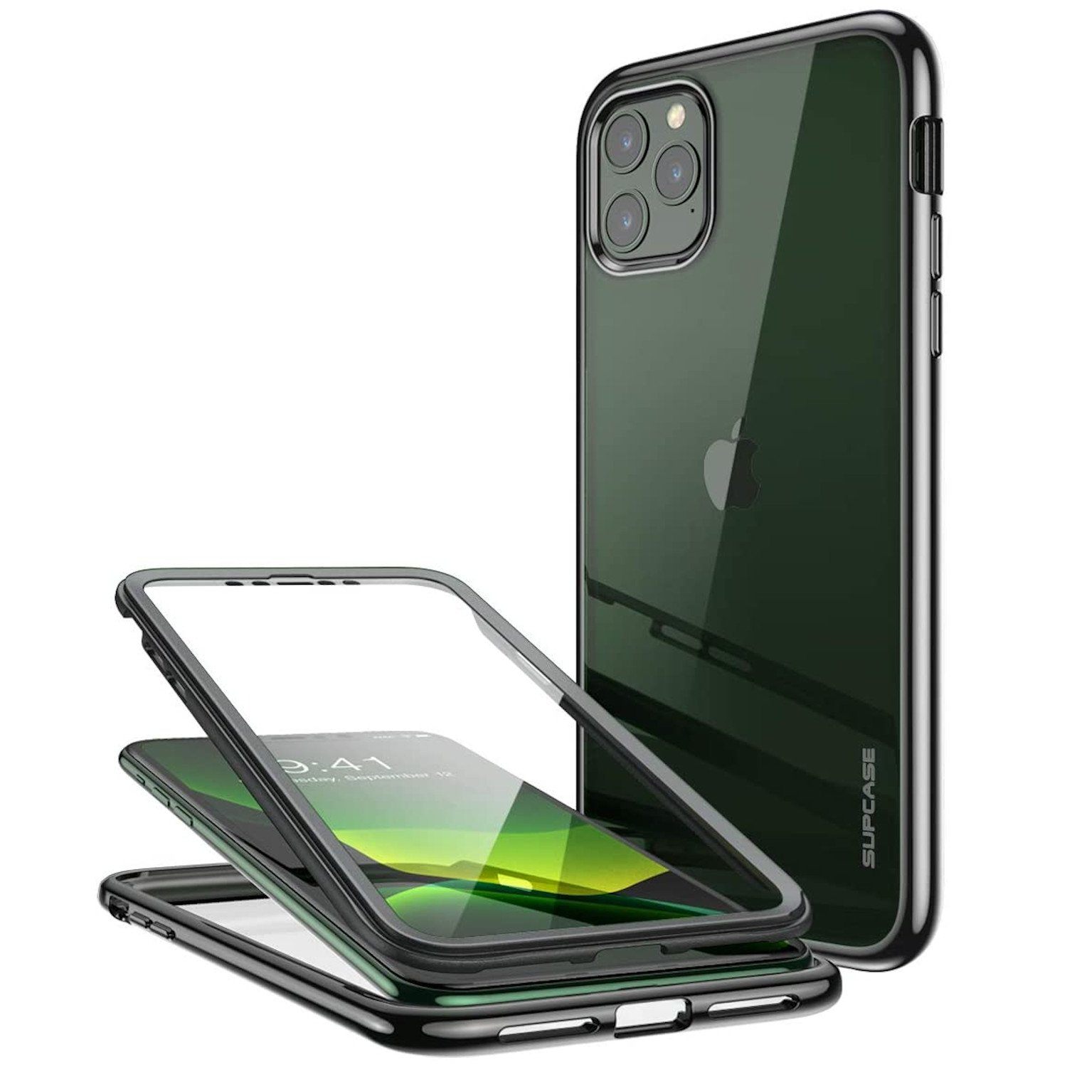 Supcase UB Electro Series Slim Hybrid Full-Body Protective Case for iPhone 11 Pro 5.8"(2019)(With Build-in Screen Protector), Black iPhone Case Supcase Black 