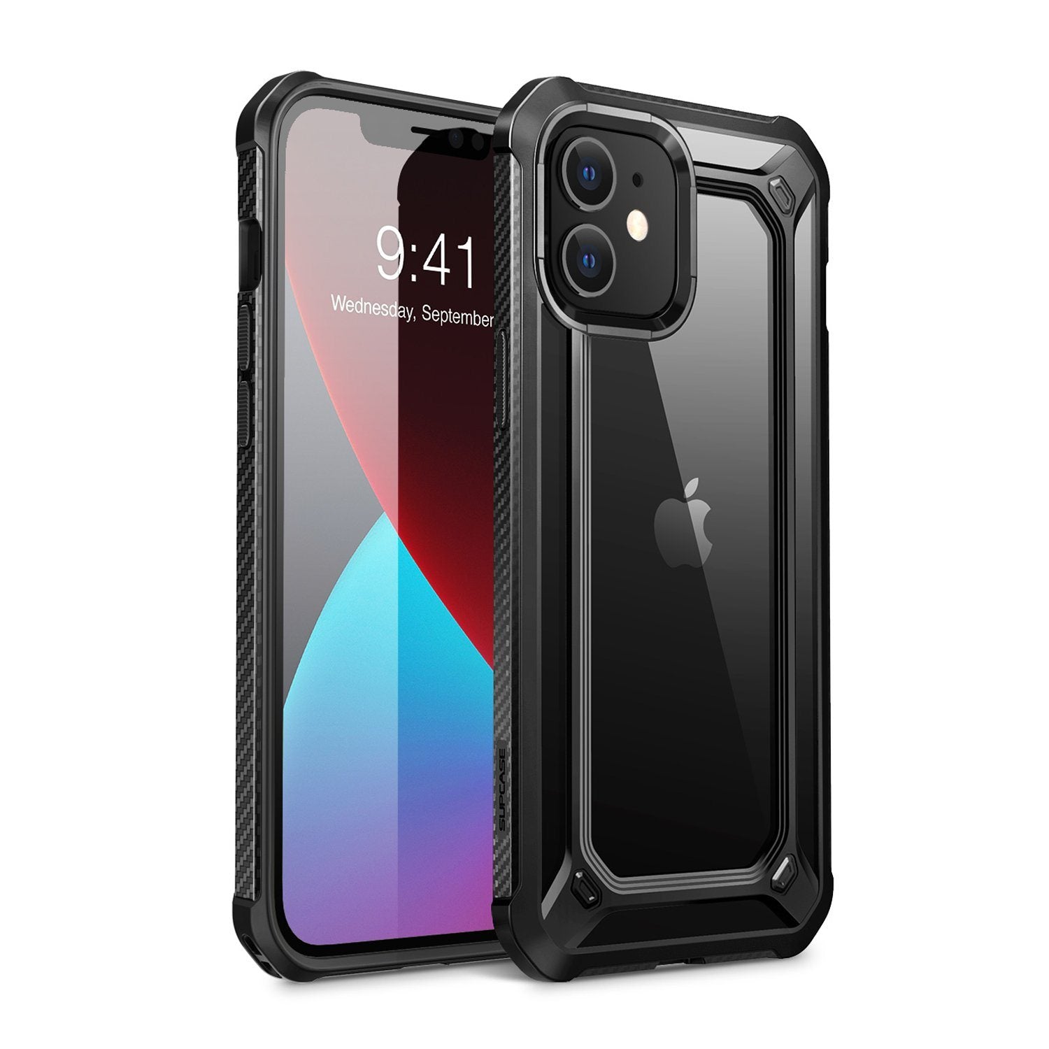 Supcase UB Exo Premium Hybrid Protective Clear Bumper Case for iPhone 12 mini 5.4"(2020), Black Default Supcase 