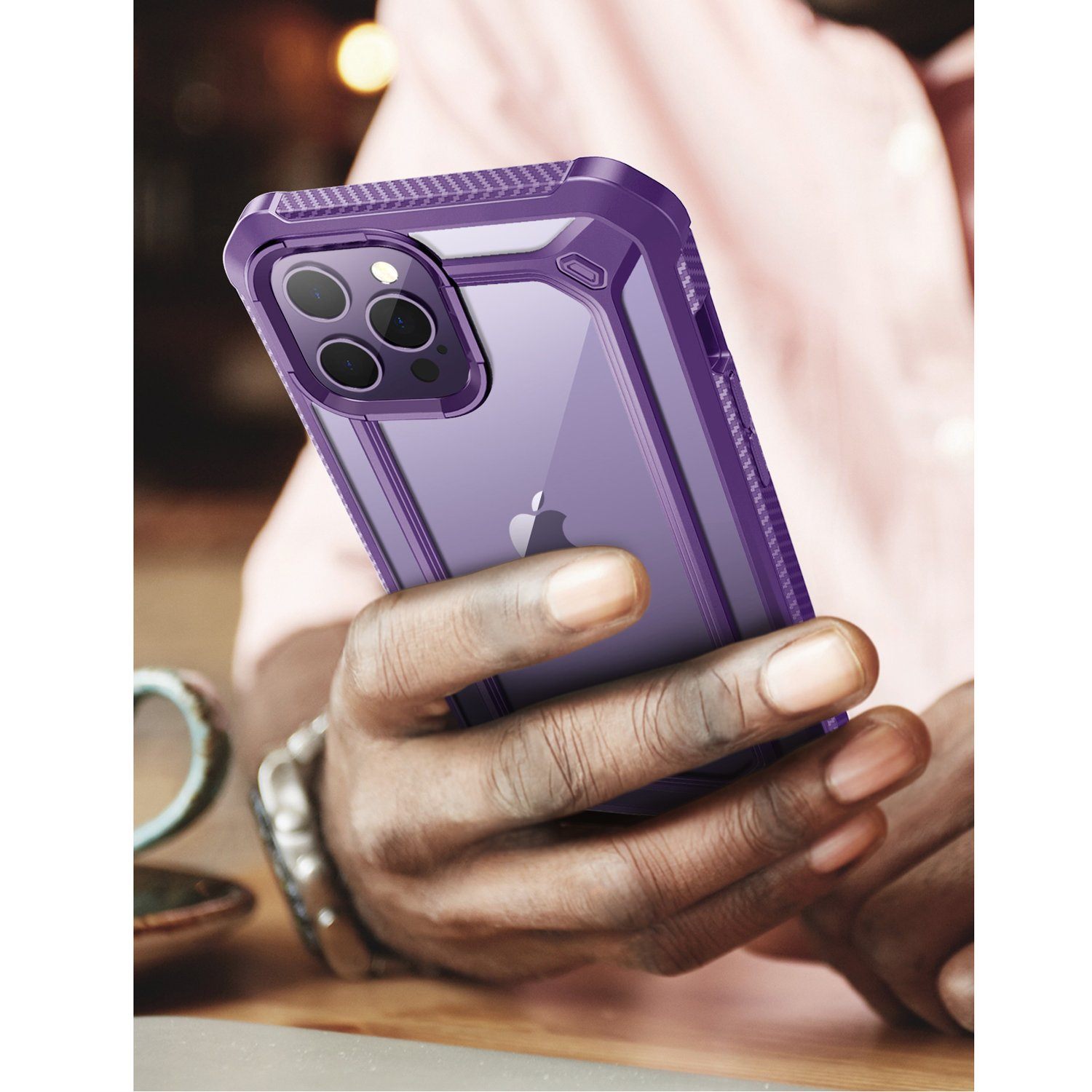 Supcase UB Exo Premium Hybrid Protective Clear Bumper Case for iPhone 12 Pro Max 6.7"(2020), Purple Default Supcase 