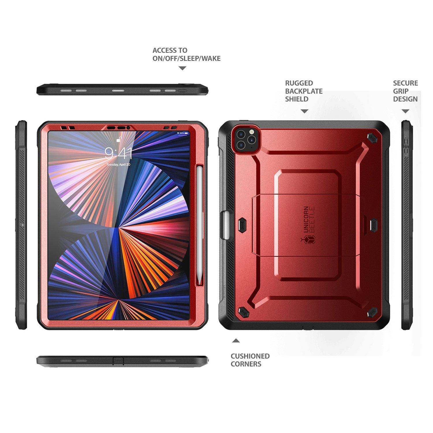 Supcase Unicorn Beetle Pro Series Full-Body Rugged Case with Kickstand for iPad Pro 12.9"(2020)(With Pencil Holder), - EOL