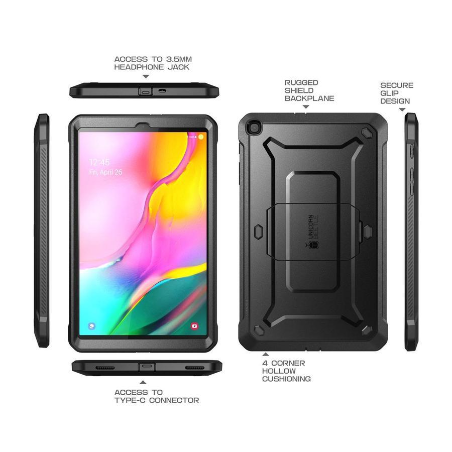 Supcase UB Pro Series Full-Body Rugged Case with Kickstand for Samsung Galaxy Tab A 10.1(2019), Black Samsung Galaxy Tab Case Supcase 