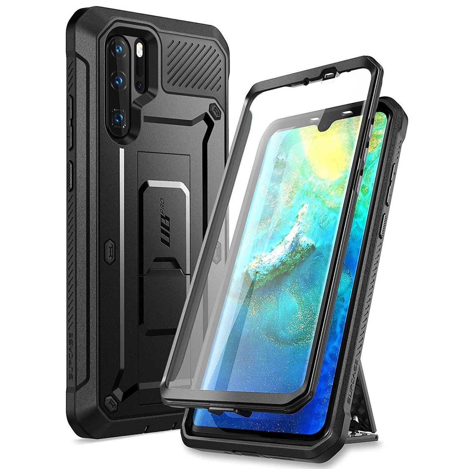 Supcase UB Pro Series Full-Body Rugged Holster Case for Huawei P30 Pro(With Build-in Screen Protector), Black Huawei Case Supcase Black 