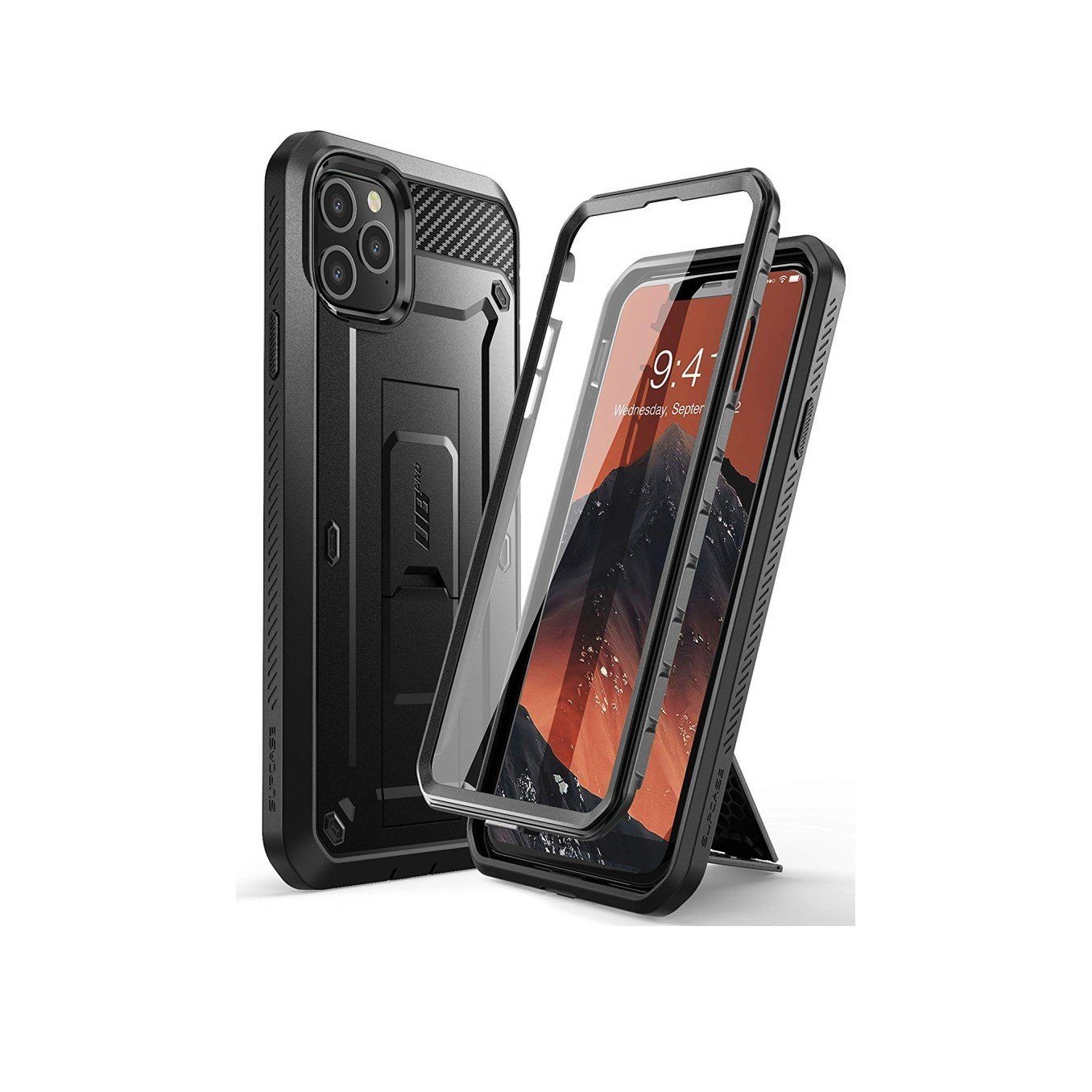 Supcase UB Pro Series Full-Body Rugged Holster Case for iPhone 11 Pro 5.8"(2019)(With Build-in Screen Protector), Black iPhone Case Supcase 