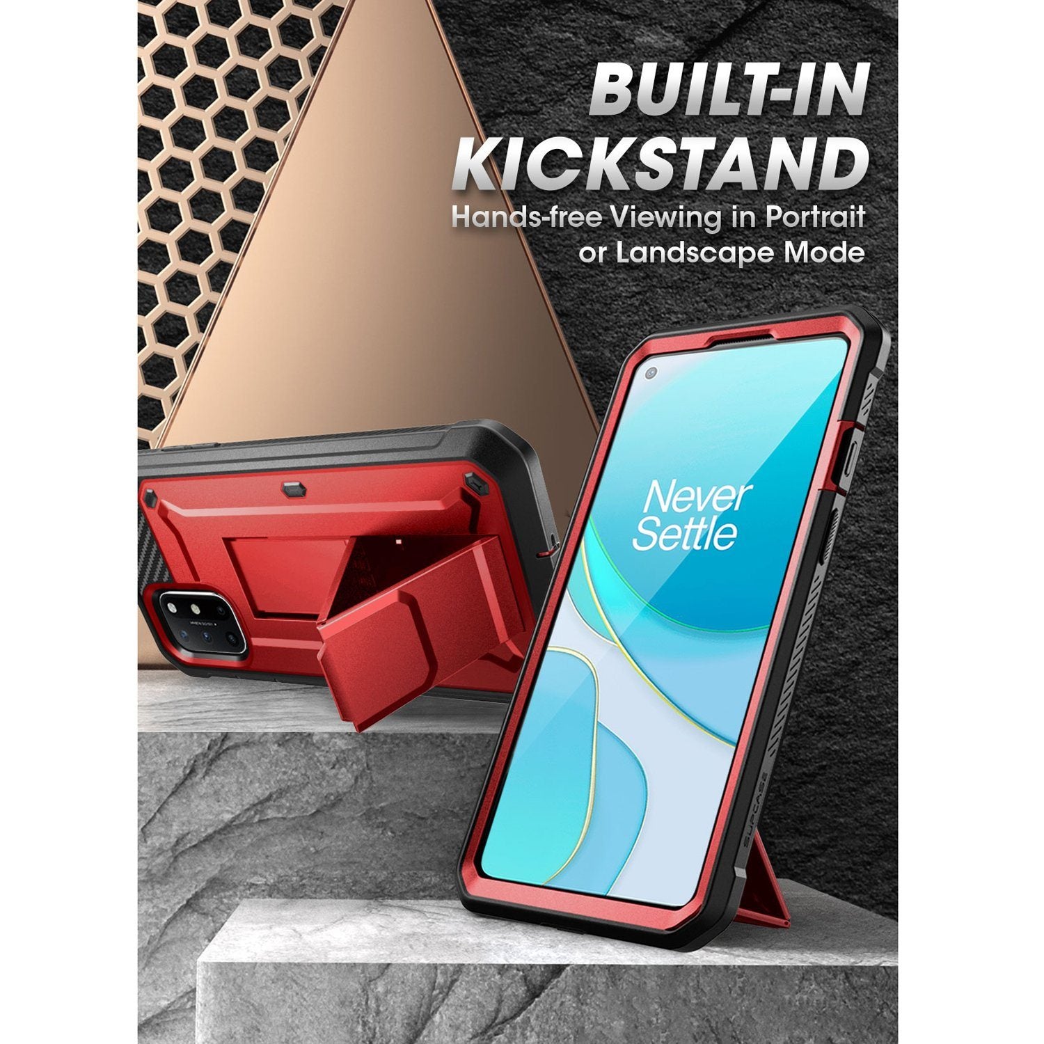 Supcase Unicorn Beetle Pro Series Full-Body Rugged Holster Case for Oneplus 8T (With Built-in Screen Protector)