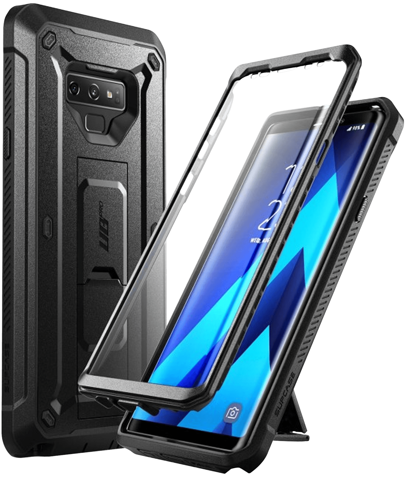Supcase UB Pro Series Full-Body Rugged Holster Case for Samsung Galaxy Note 9(With Build-in Screen Protector), Black Samsung Case Supcase 
