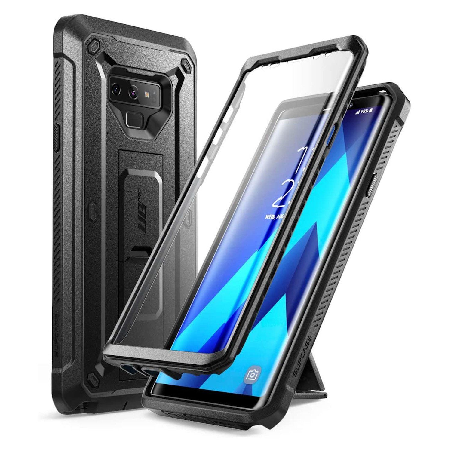 Supcase UB Pro Series Full-Body Rugged Holster Case for Samsung Galaxy Note 9(With Build-in Screen Protector), Black Samsung Case Supcase Black 