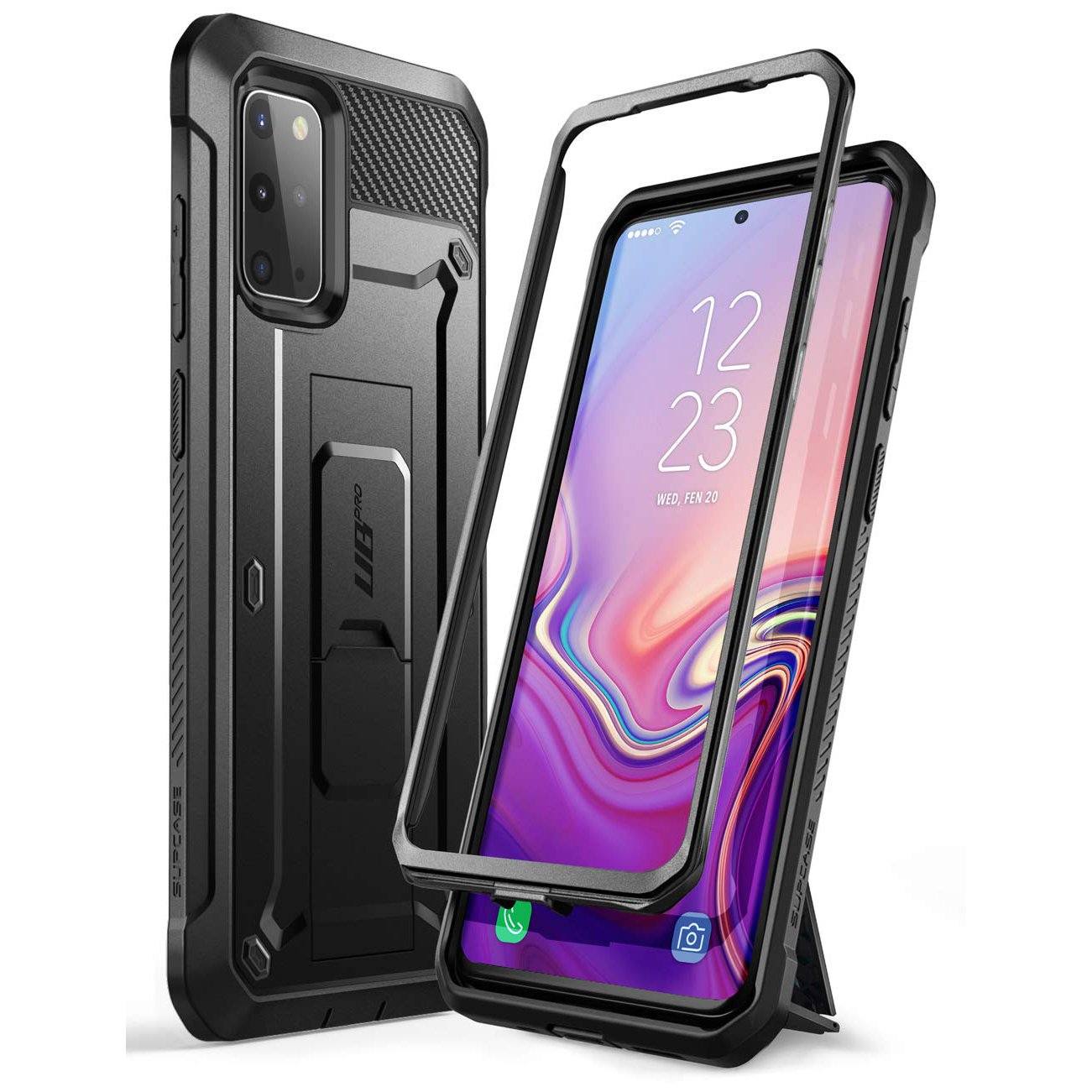 Supcase UB Pro Series Full-Body Rugged Holster Case for Samsung Galaxy S20+(without built-in Screen Protector), Black Samsung Case Supcase Black 
