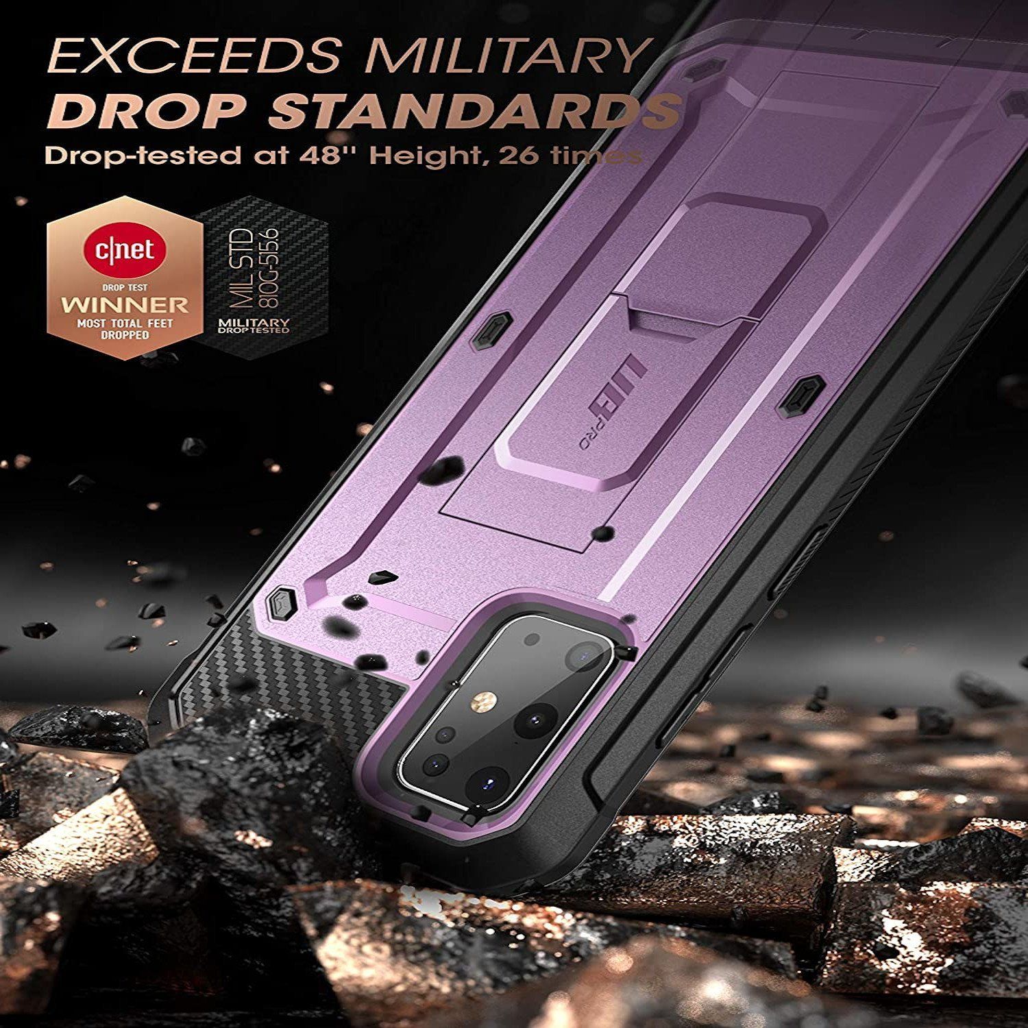 Supcase Unicorn Beetle Pro Series Full-Body Rugged Holster Case for Samsung Galaxy S20+(without built-in Screen Protector)