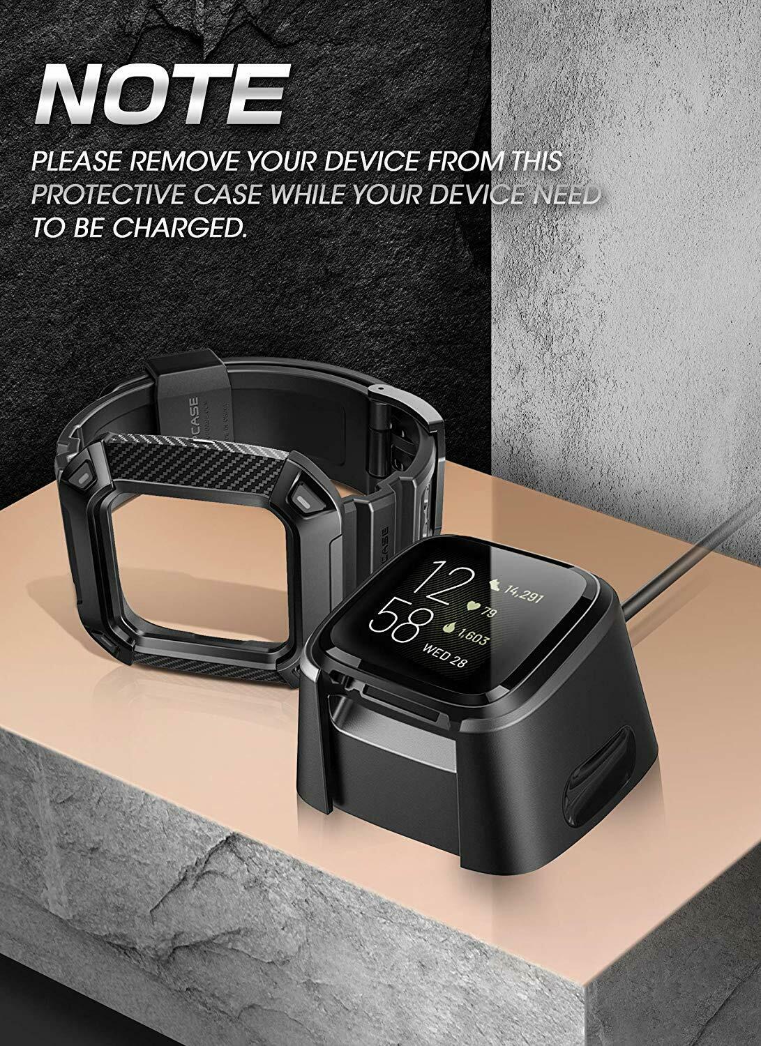 Supcase UB Pro Series Rugged Protective Wristband Case for Fitbit Versa 2, Black Fitbit Versa2 Supcase 