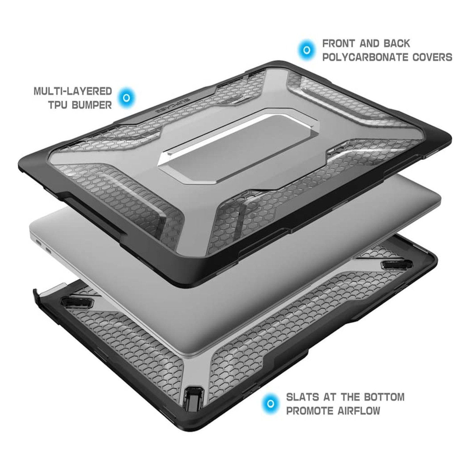 Supcase UB Series Hybrid Protective Case for Macbook Air 13"(2018), Frost/Black Macbook Case Supcase 