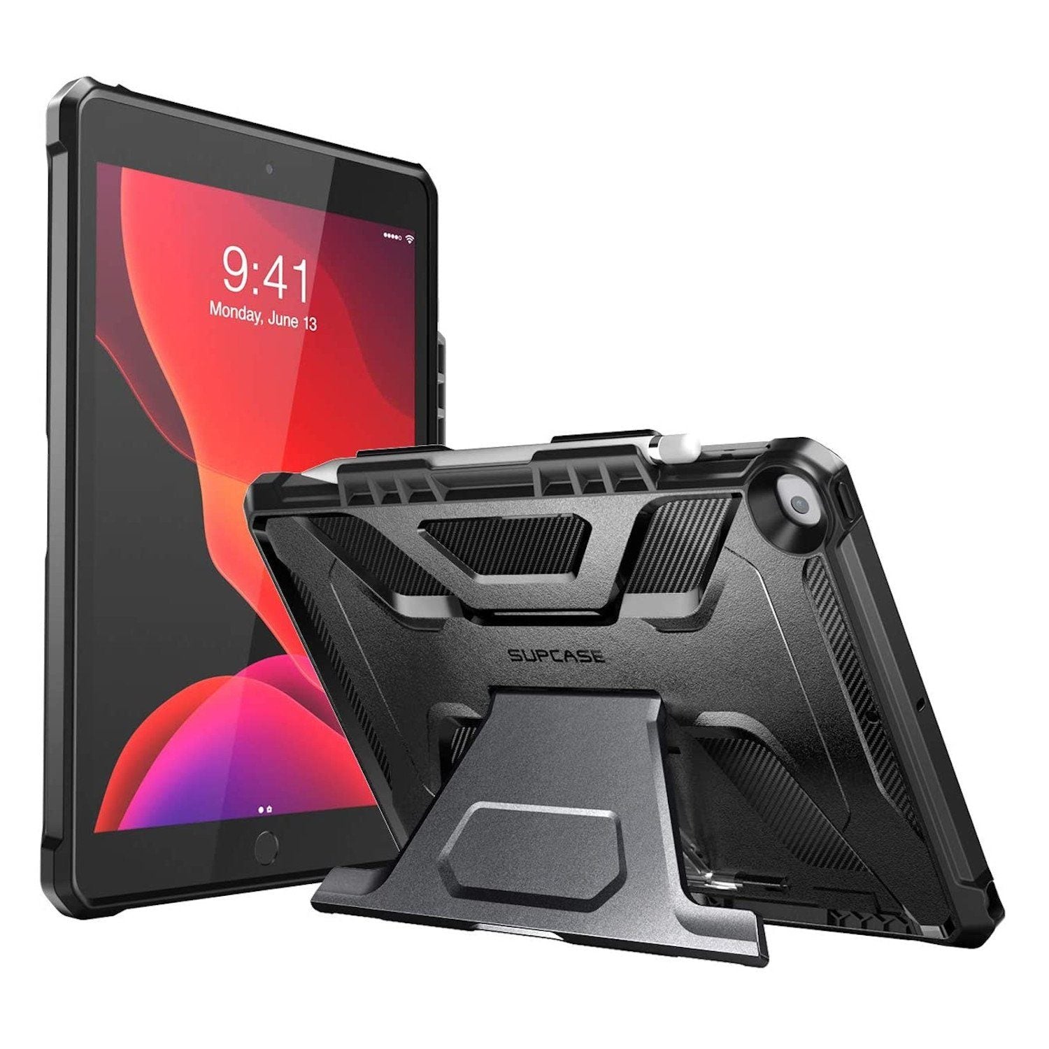 Supcase UB Series Rugged Protective Case with Kickstand for iPad 10.2"/iPad Air 10.5(With Pencil Holder), Black iPad Case Supcase Black 