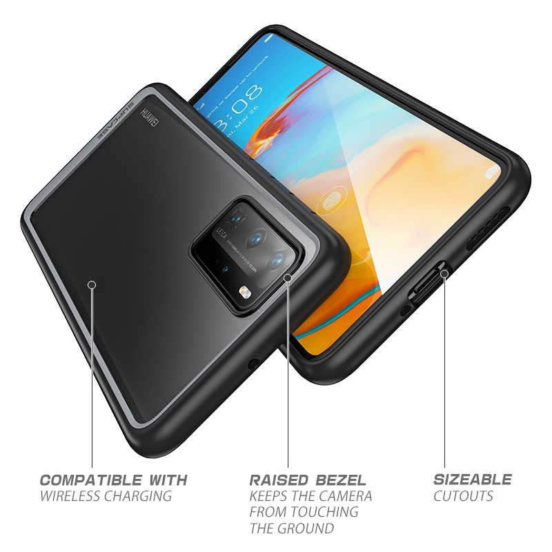 Supcase UB Style Series Hybrid Protective Clear Case for Huawei P40 Pro, Black Huawei Case Supcase 