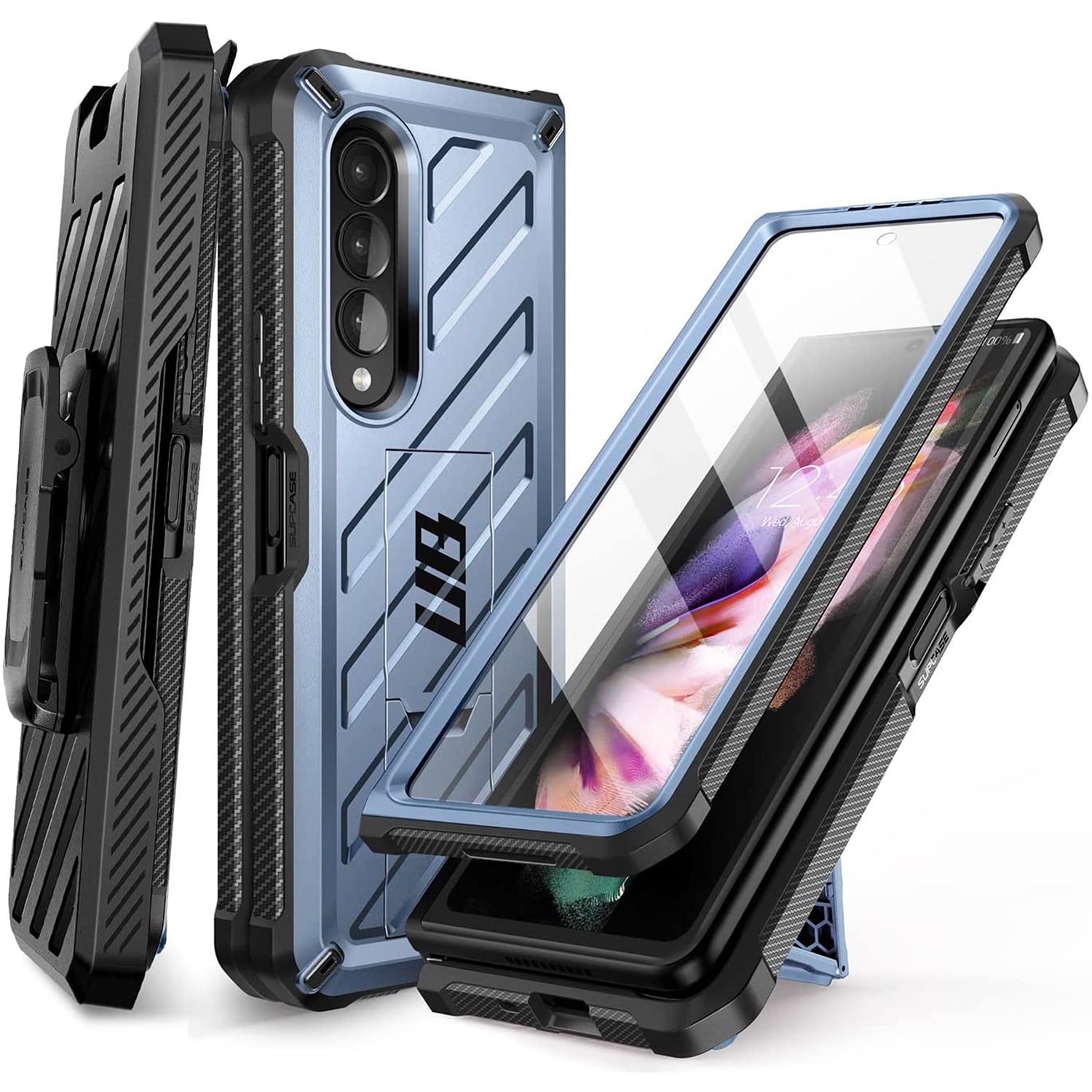 Supcase Unicorn Beetle Case for Galaxy Z Fold 3 5G (2021), Rugged Belt Clip Shockproof Protective Case with Built-in Screen Protector & Kickstand Mobile Phone Cases Supcase Tilt 