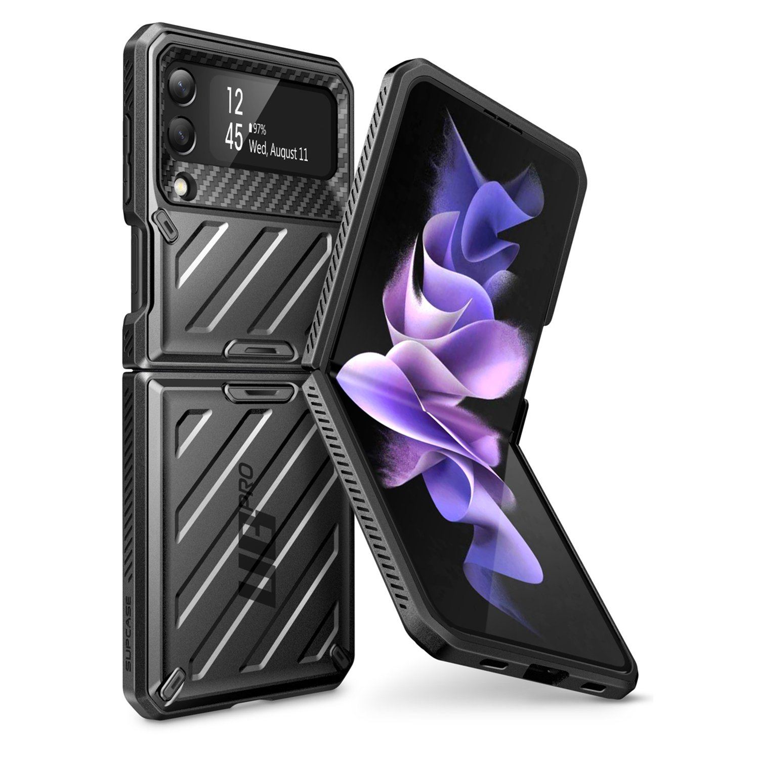Supcase Unicorn Beetle Pro Series Full-Body Rugged Holster Case for Samsung Galaxy Z Flip3 5G (2021) (Without Build-in Screen Protector) Default i-Blason Black 