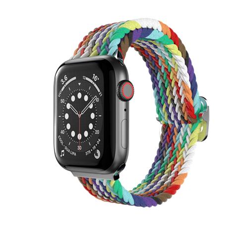 Switcheasy Candy Braided Nylon Watch Loop for Apple watch 38mm/40mm/41mm Default Switcheasy Rainbow 