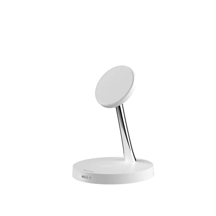 SwitchEasy MagPower 2-in-1 Magnetic Wireless Charging Stand, White ONE2WORLD 