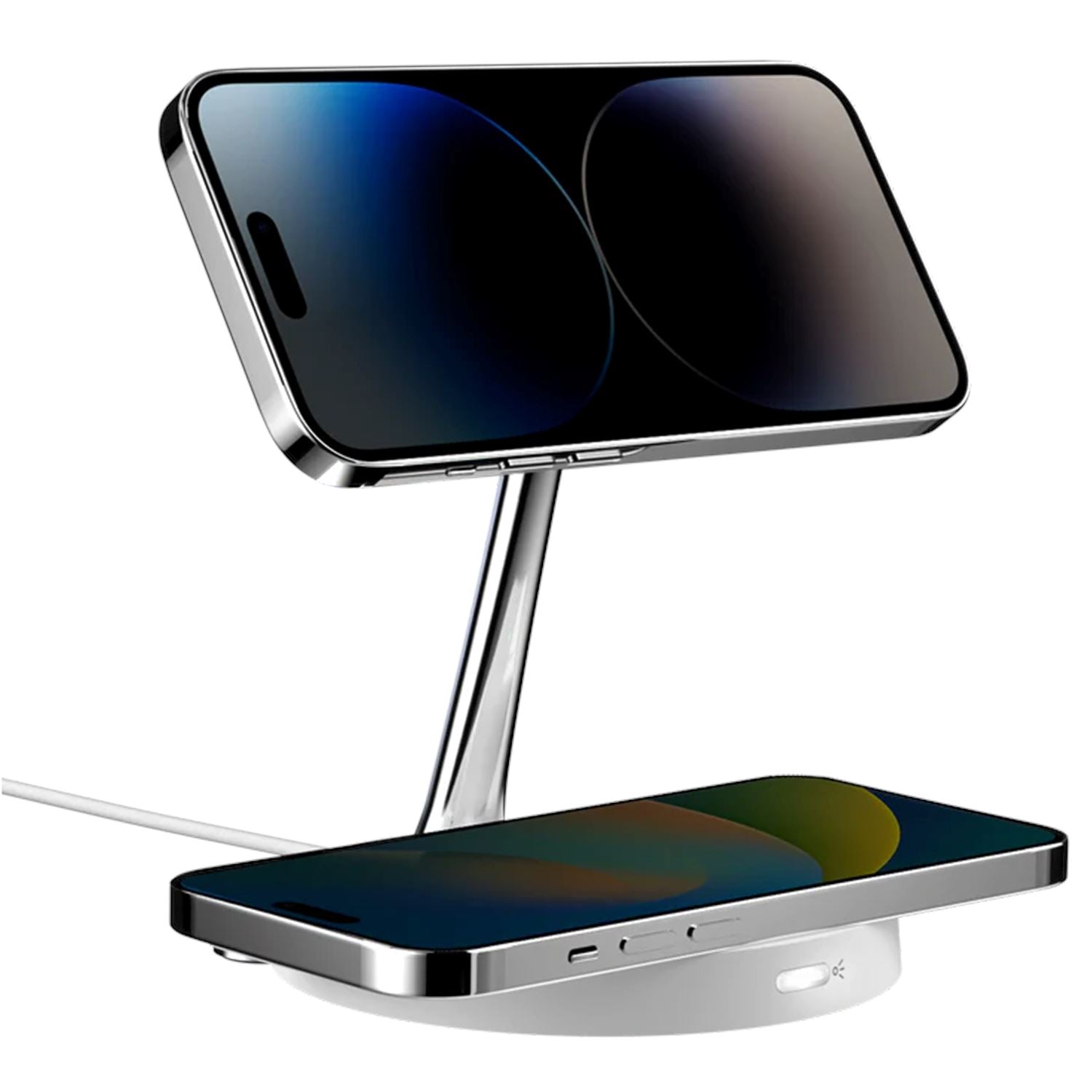 SwitchEasy MagPower 2-in-1 Magnetic Wireless Charging Stand, White ONE2WORLD 