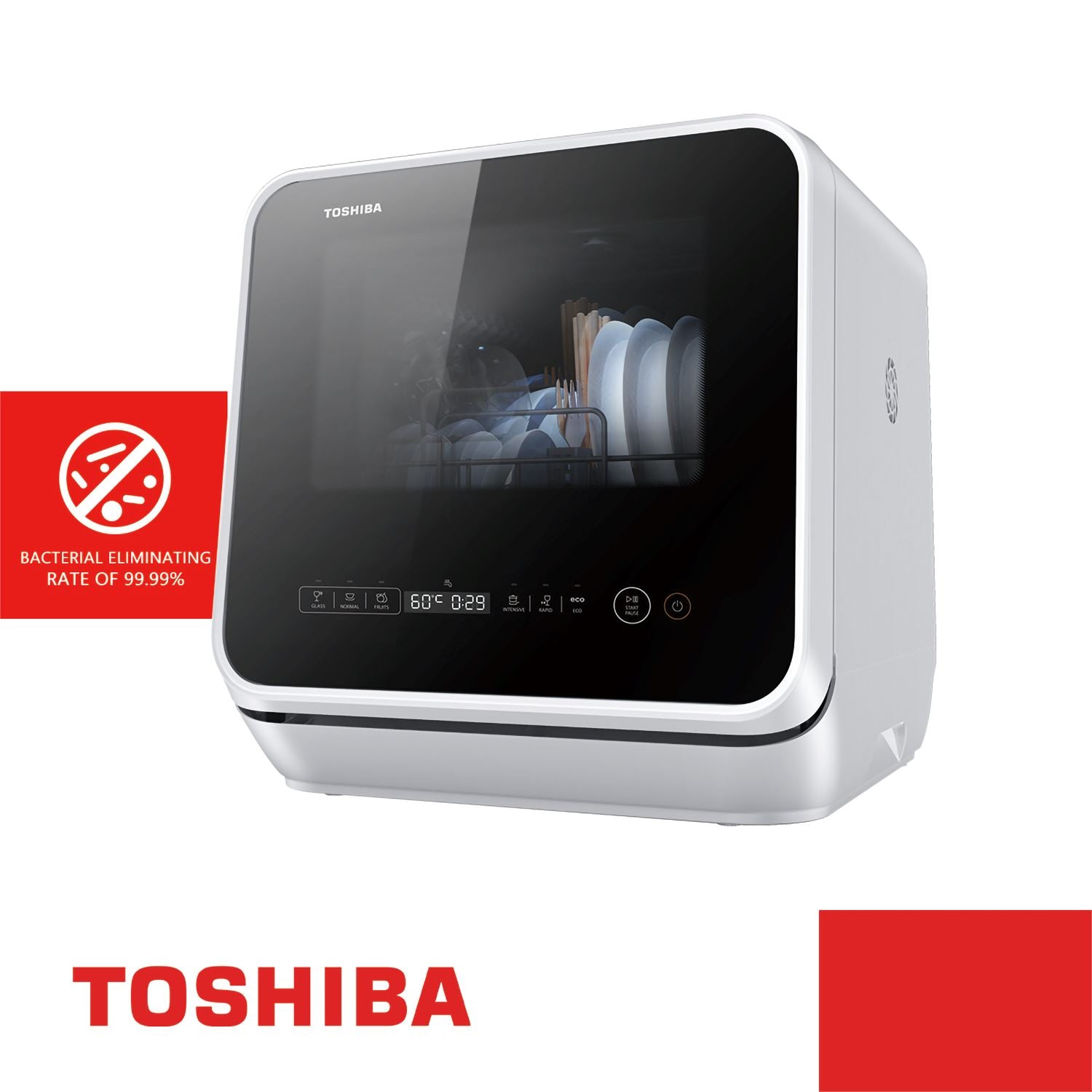 Toshiba 5L Multiple Purposes Portable Dishwasher,Black,DWS-22ASG(K) Toshiba 