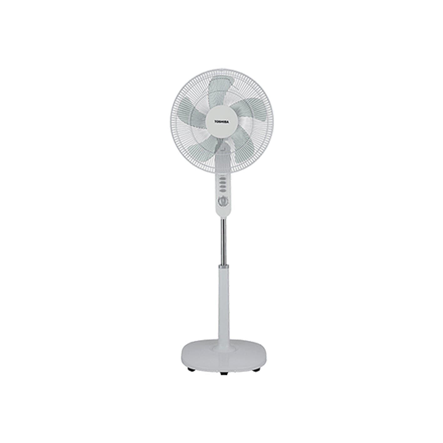 Toshiba F-LSA10(W)SG White 16" Wide Angle Oscillation 5 Blades Stand Fan with Timer Toshiba White 