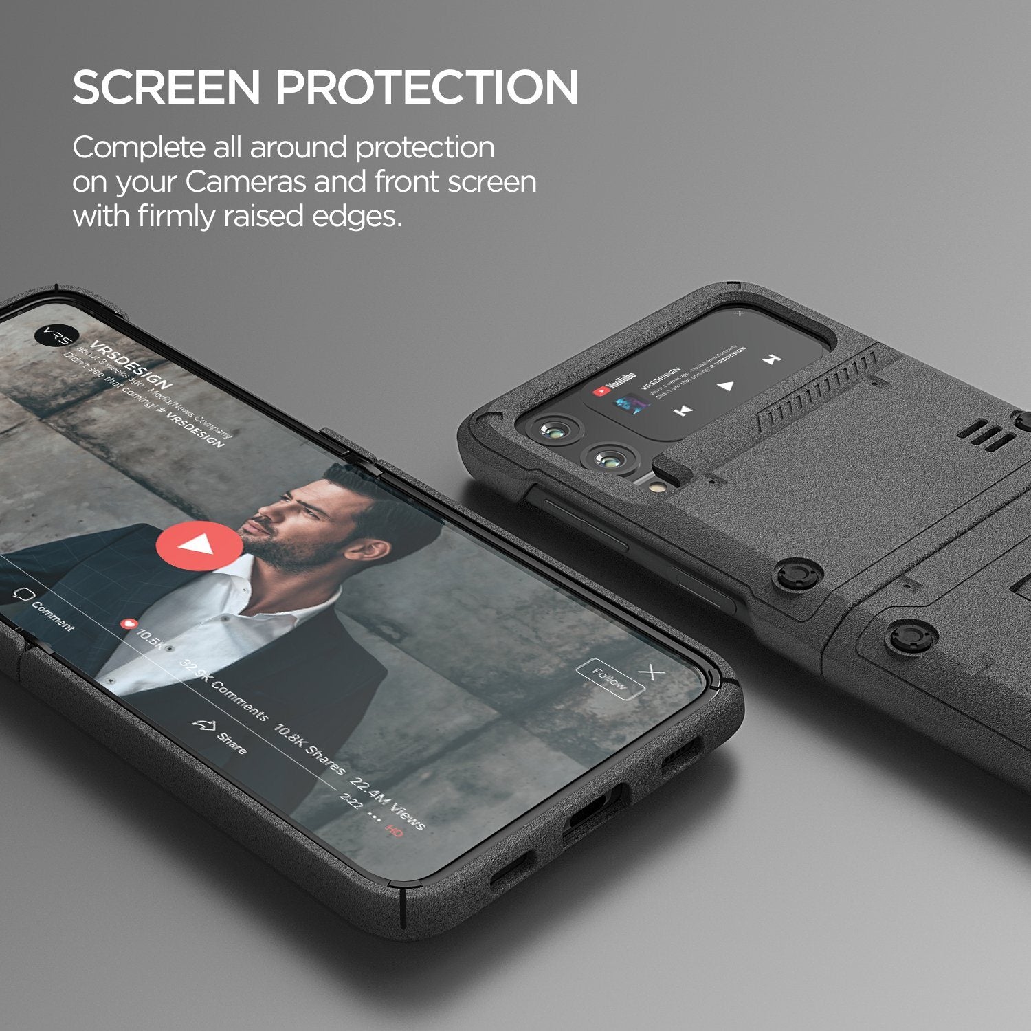 VRS Design QuickStand Active Case for Samsung Galaxy Z Flip 3, Sand Stone Default VRS Design 