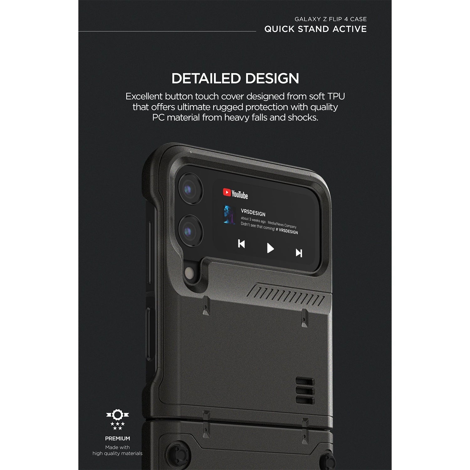 VRS Design QuickStand Active Case for Samsung Galaxy Z Flip 4 Samsung Case VRS Design 