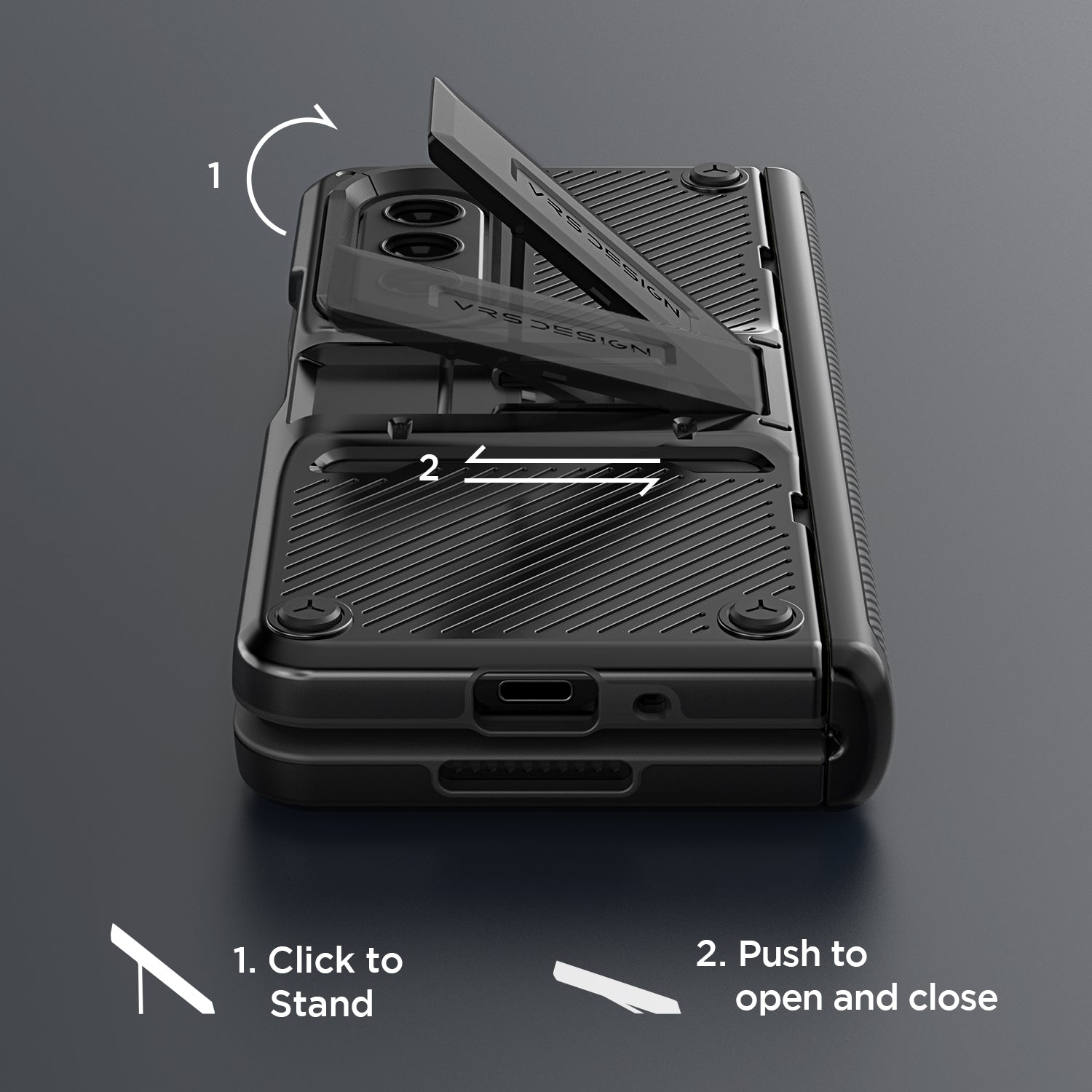 VRS Design QuickStand Active Case for Samsung Galaxy Z Fold 4 ONE2WORLD 