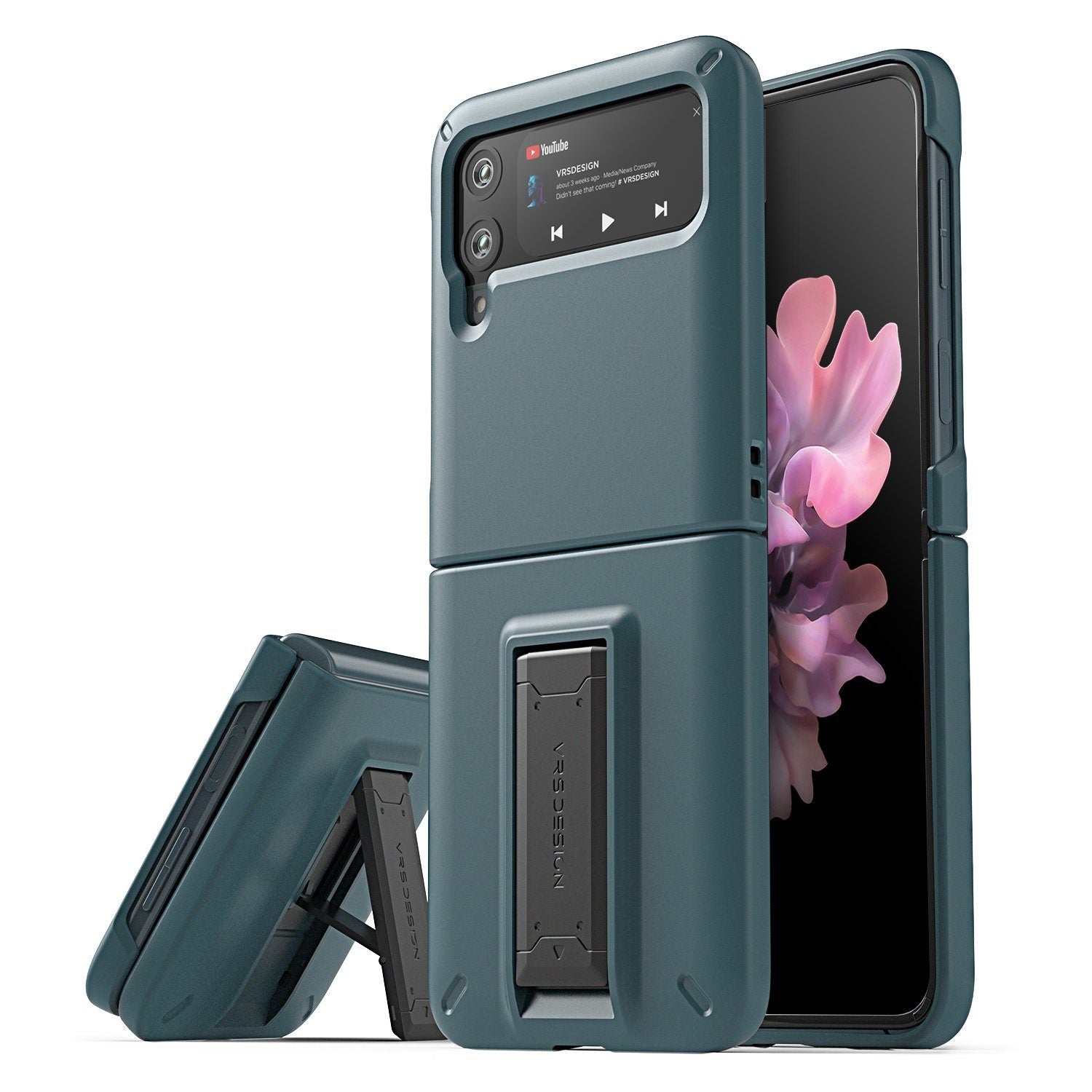 VRS Design QuickStand Modern Case for Samsung Galaxy Z Flip 3, Ash Green Default VRS Design Ash Green 