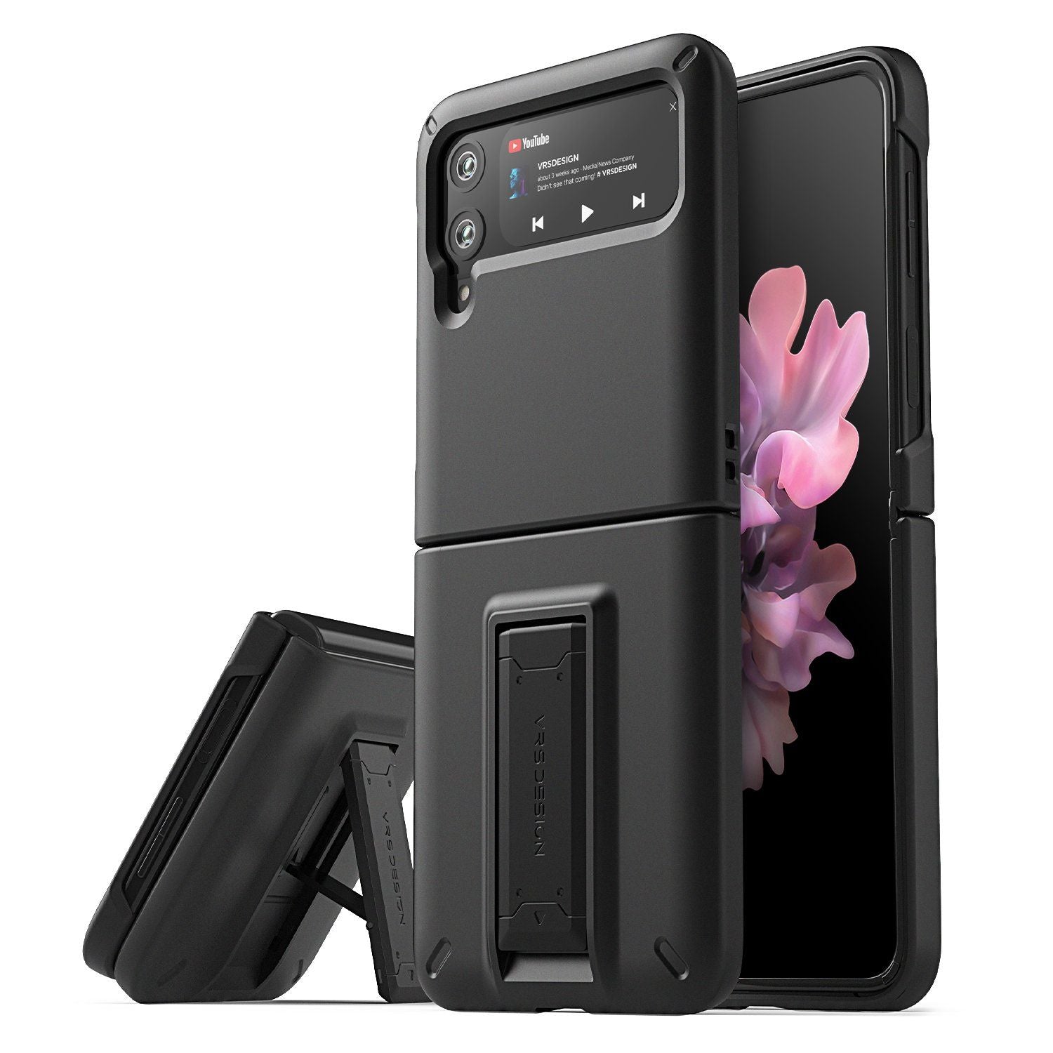 VRS Design QuickStand Modern Case for Samsung Galaxy Z Flip 3, Matte Black Default VRS Design Matte Black 