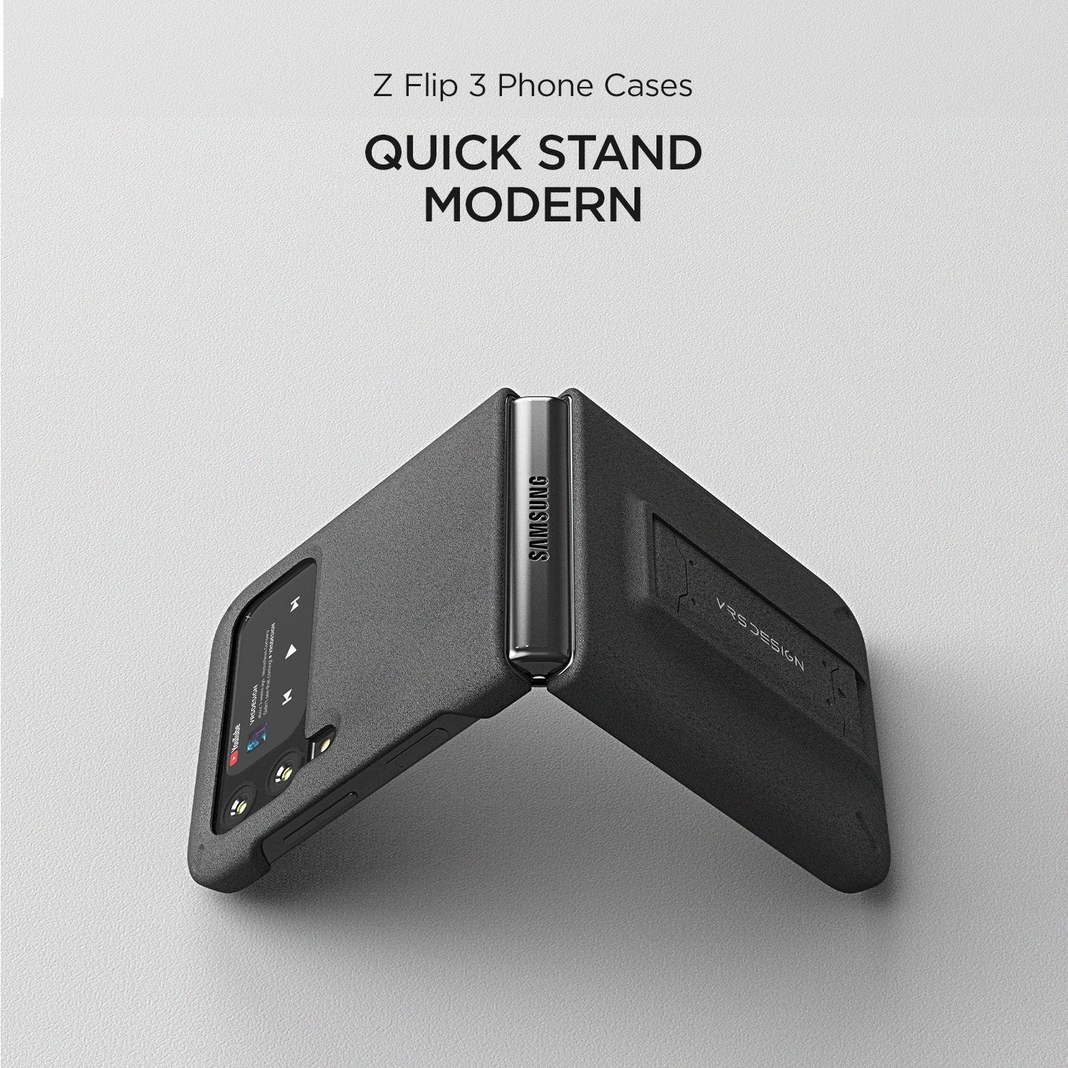 VRS Design QuickStand Modern Case for Samsung Galaxy Z Flip 3, Sand Stone Default VRS Design 