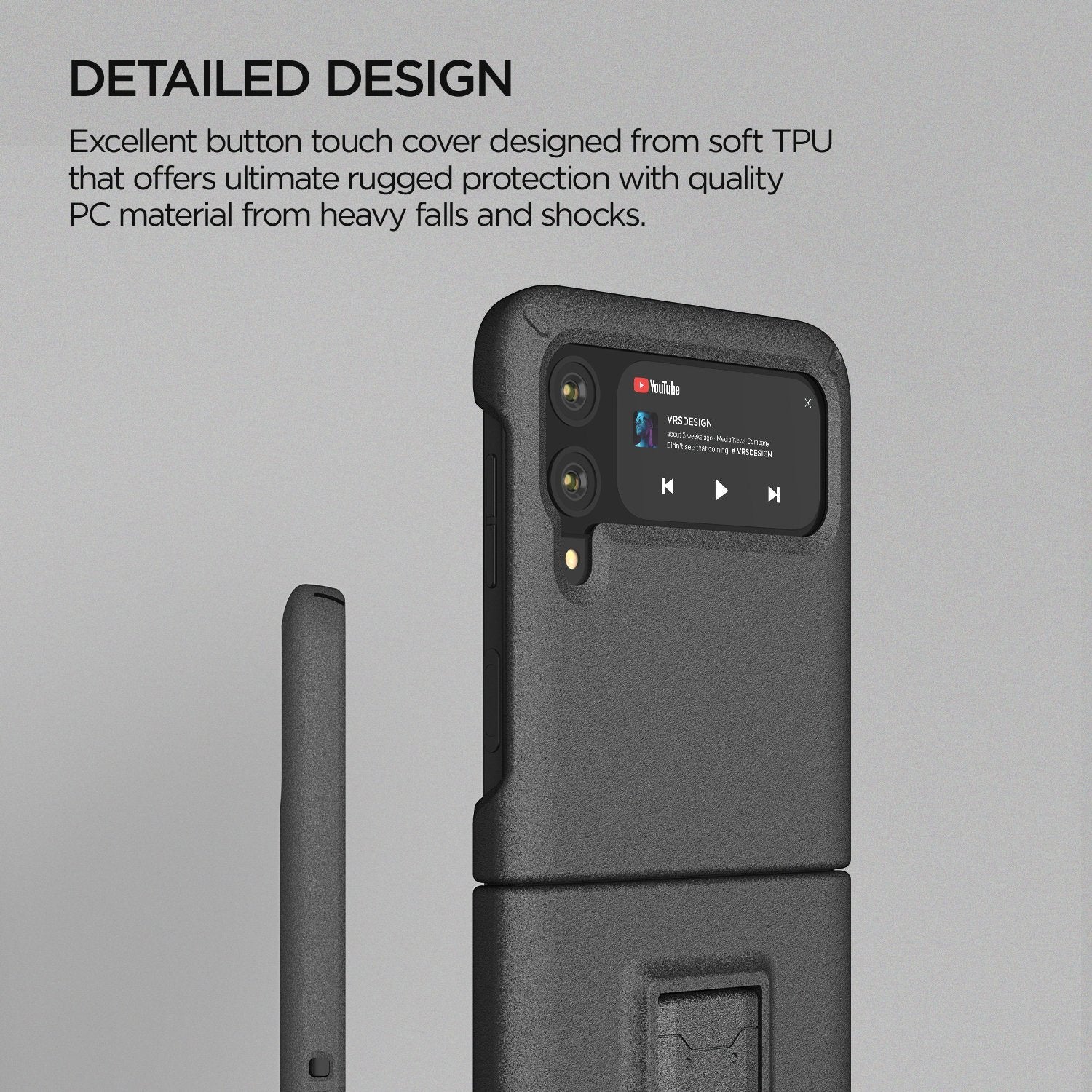 VRS Design QuickStand Modern Case for Samsung Galaxy Z Flip 3, Sand Stone Default VRS Design 