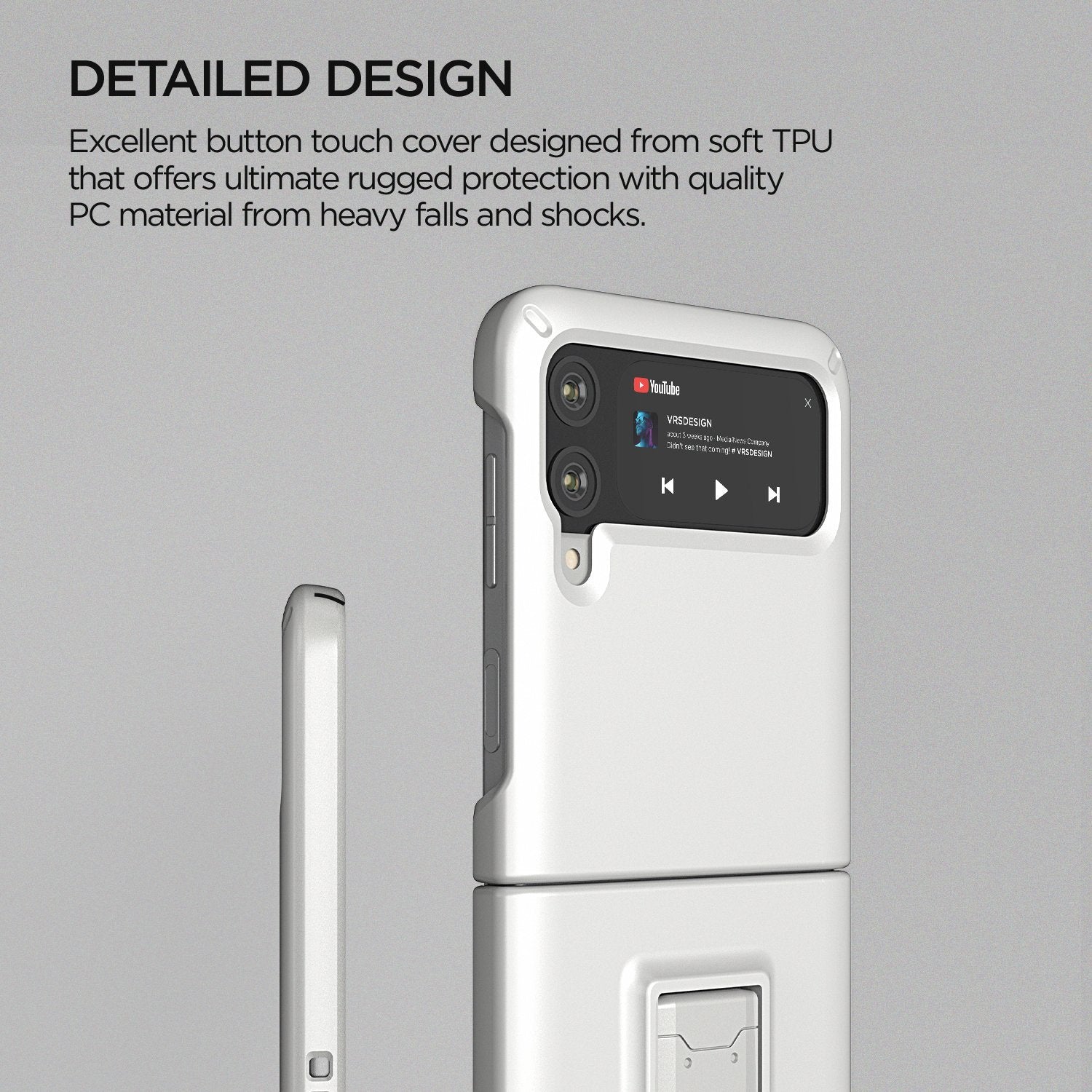 VRS Design QuickStand Modern Case for Samsung Galaxy Z Flip 3, White Default VRS Design 