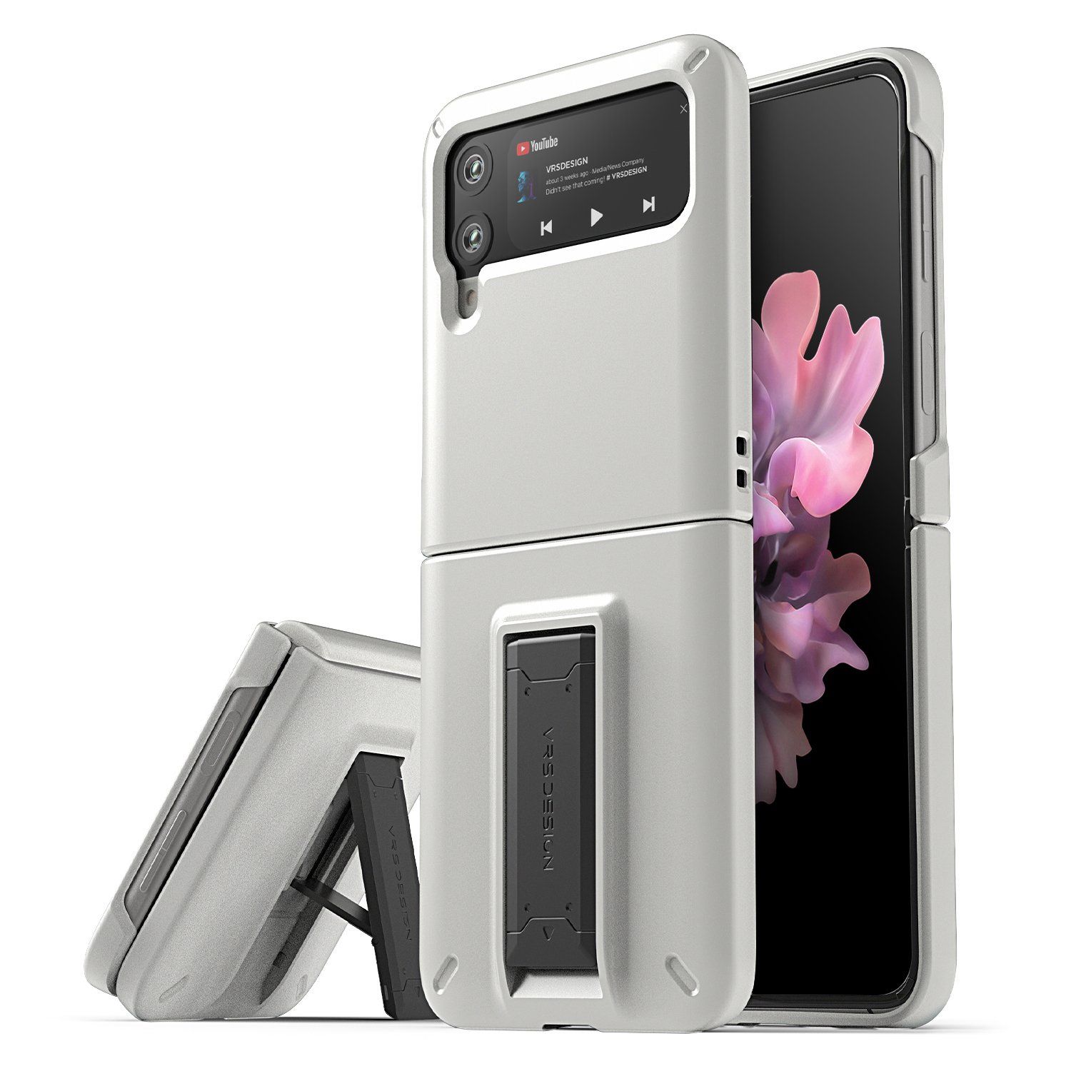 VRS Design QuickStand Modern Case for Samsung Galaxy Z Flip 3, White Default VRS Design White 