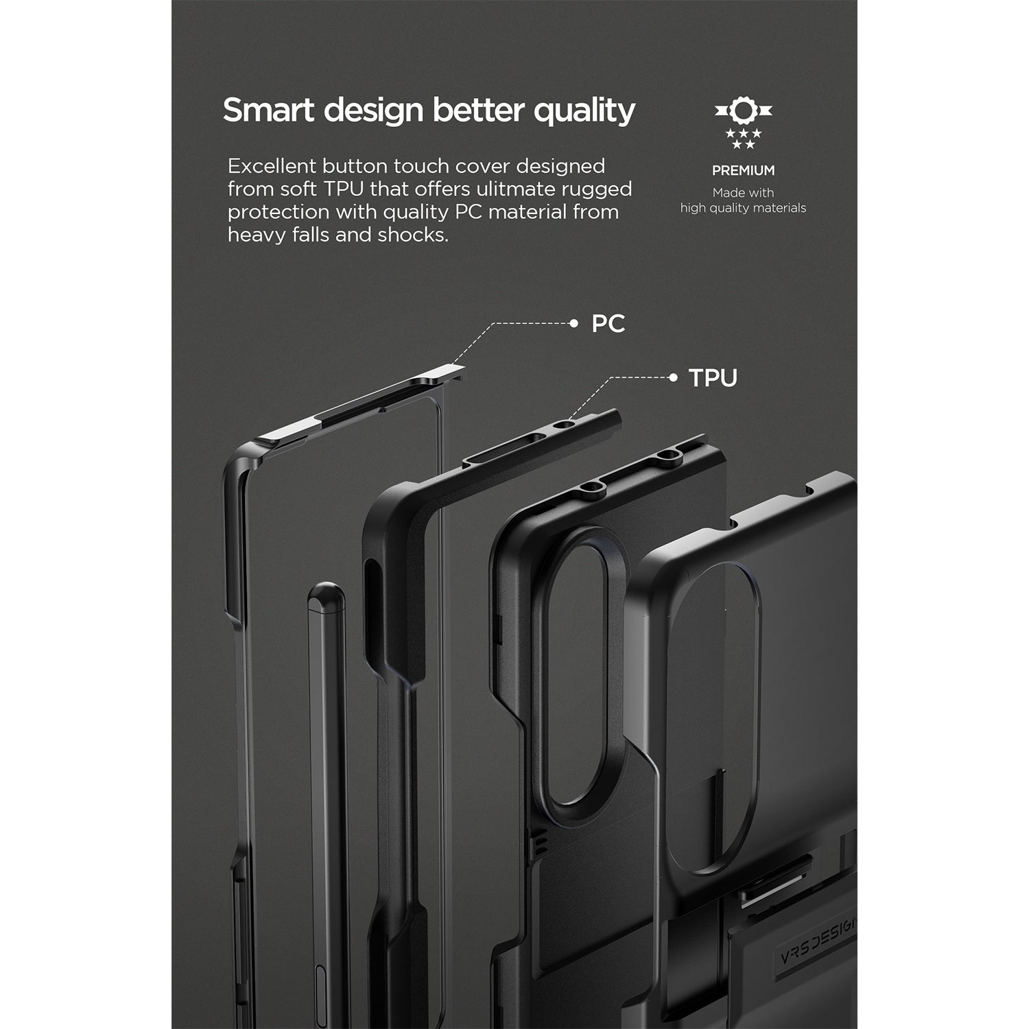 VRS Design QuickStand Modern Pro Case for Samsung Galaxy Z Fold 4 Samsung Case VRS Design 