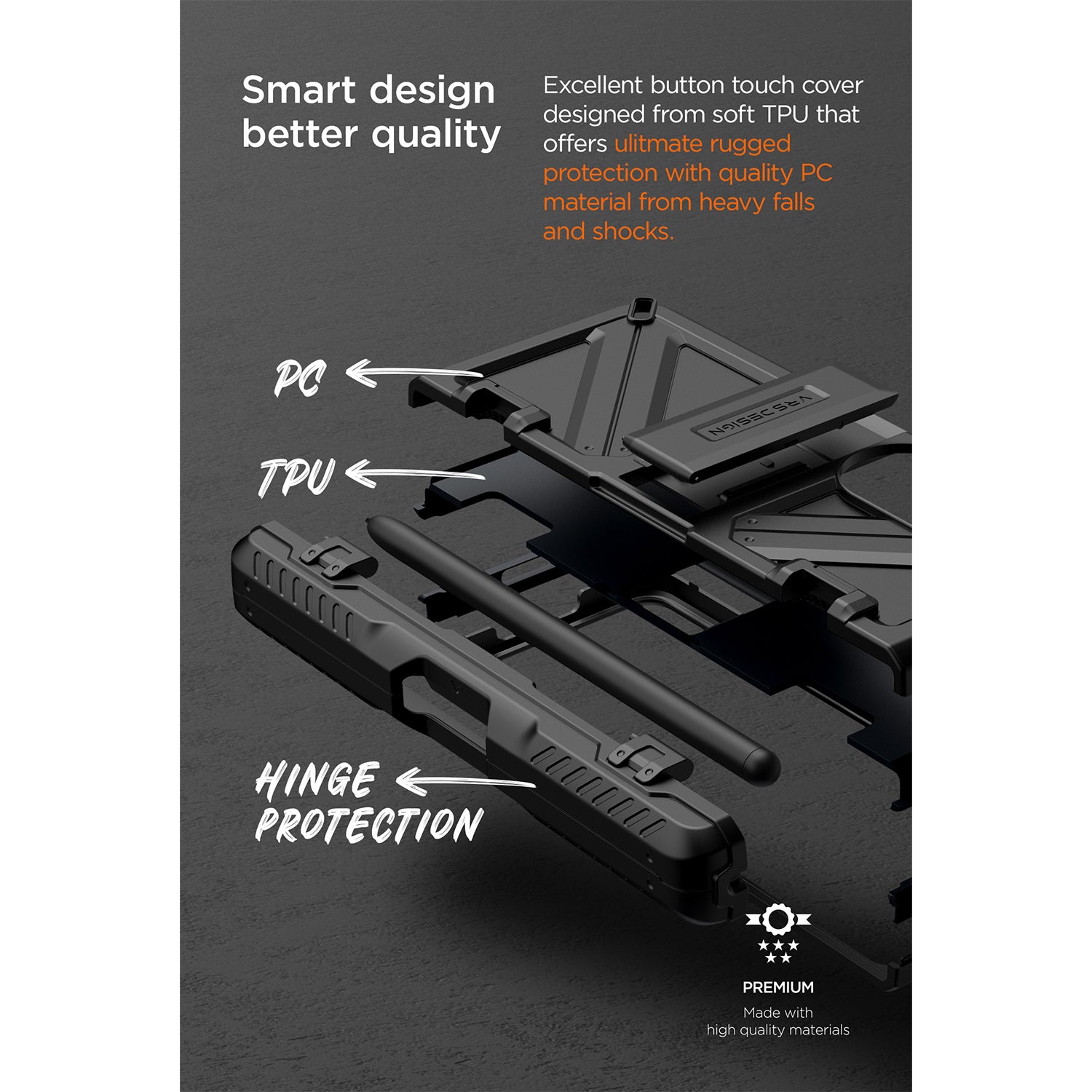 VRS Design Terra Guard Active Ultimate S Case for Samsung Galaxy Z Fold 4 Samsung Case VRS Design 