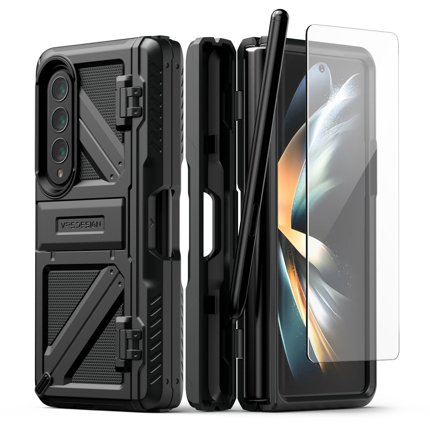 VRS Design Terra Guard Active Ultimate S Case for Samsung Galaxy Z Fold 4 Samsung Case VRS Design Matte Black 