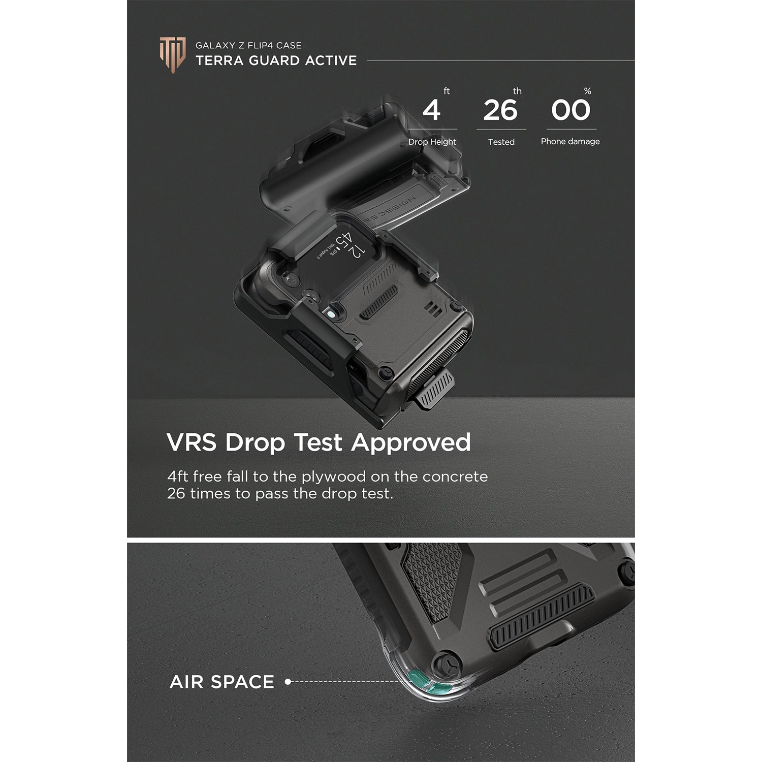 VRS Design Terra Guard Active with Multiclip Case for Samsung Galaxy Z Flip 4 Samsung Case VRS Design 