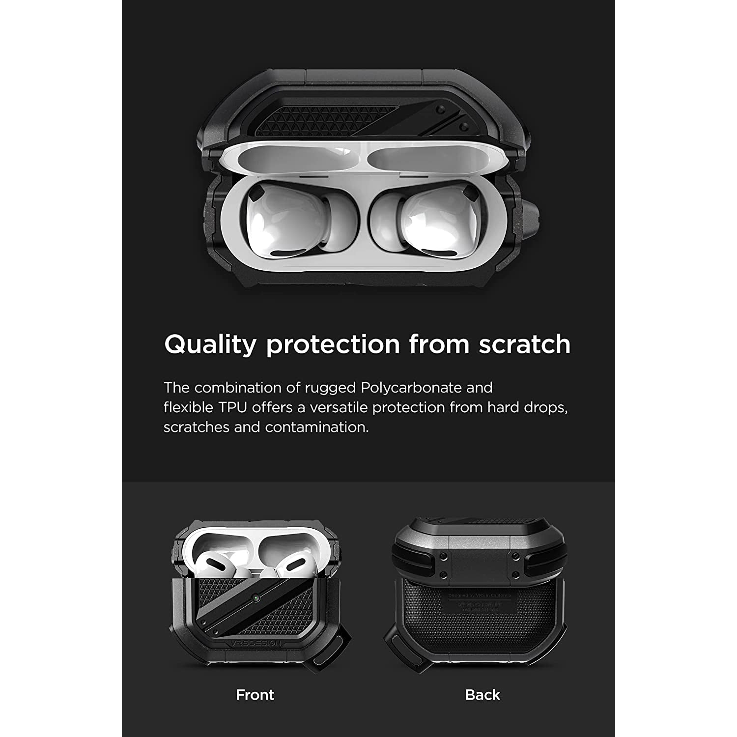 VRS Design ﻿Terra Guard Ultimate Case for Airpods Pro 1 & 2 AirPods Case ONE2WORLD 