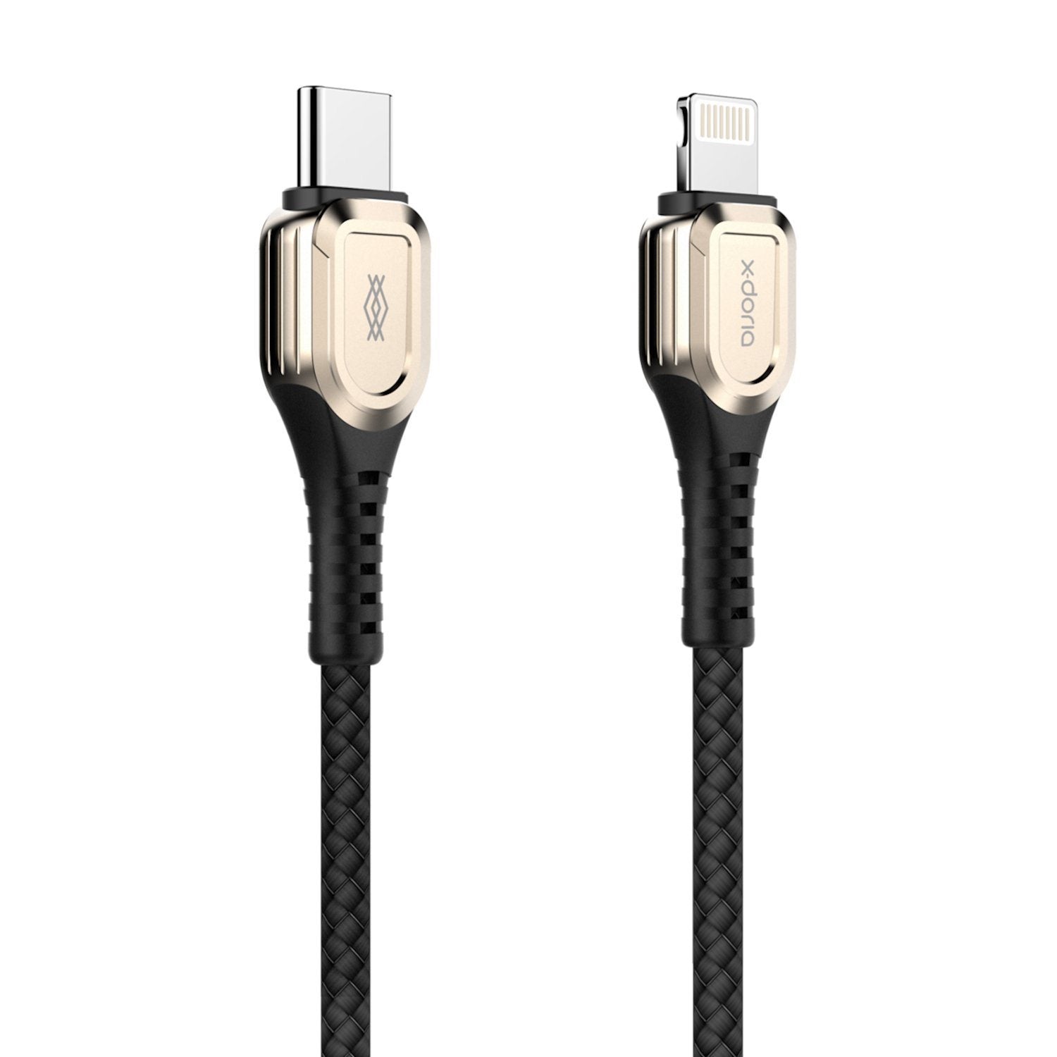 X-Doria Defense Feng 1.2M PD USB-C to Lightning Cable 3.0A, Gold Cable X-Doria Gold 