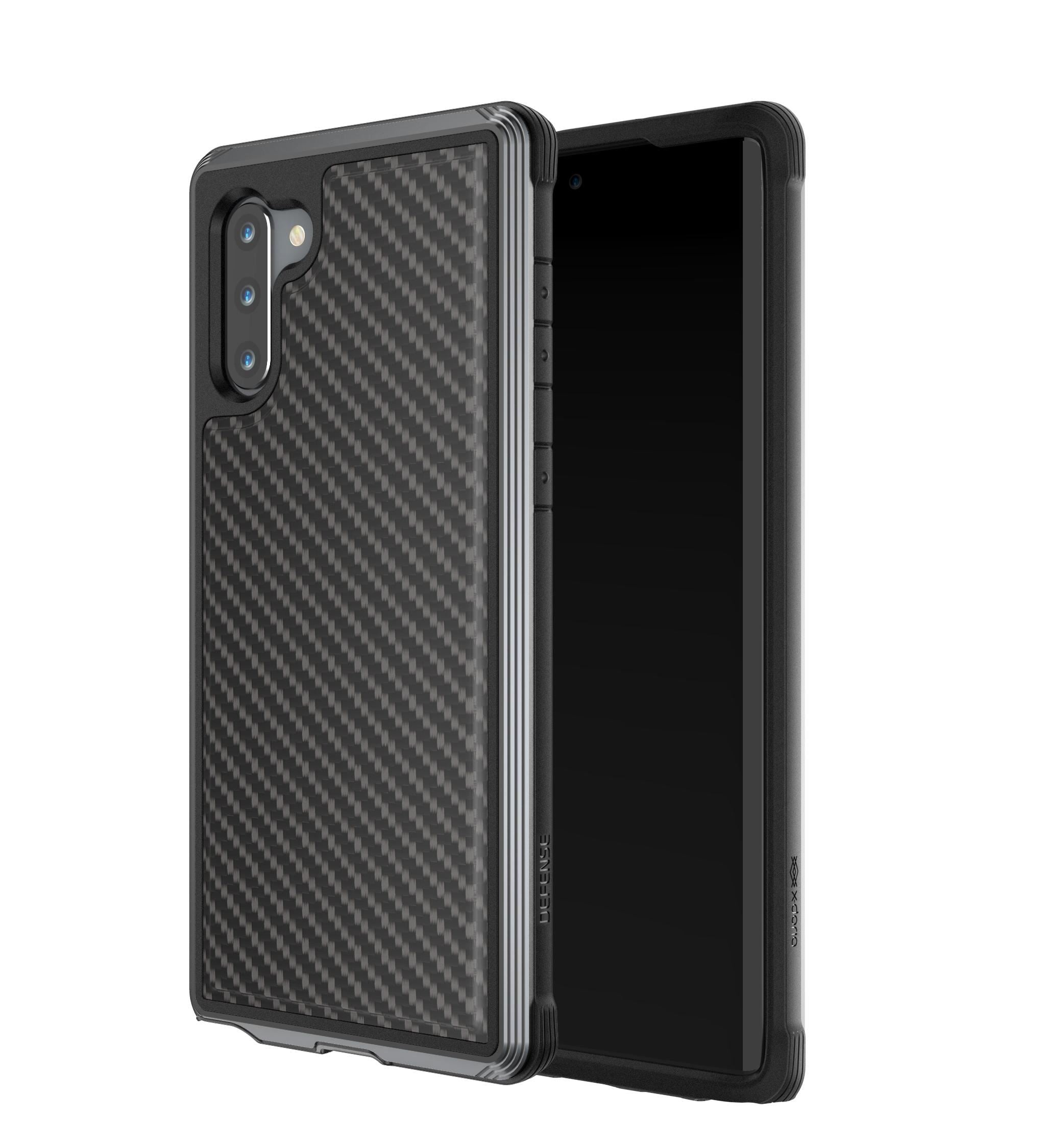X-Doria Defense Lux Case for Samsung Galaxy Note 10, Black Carbon Fiber Samsung Case X-Doria 