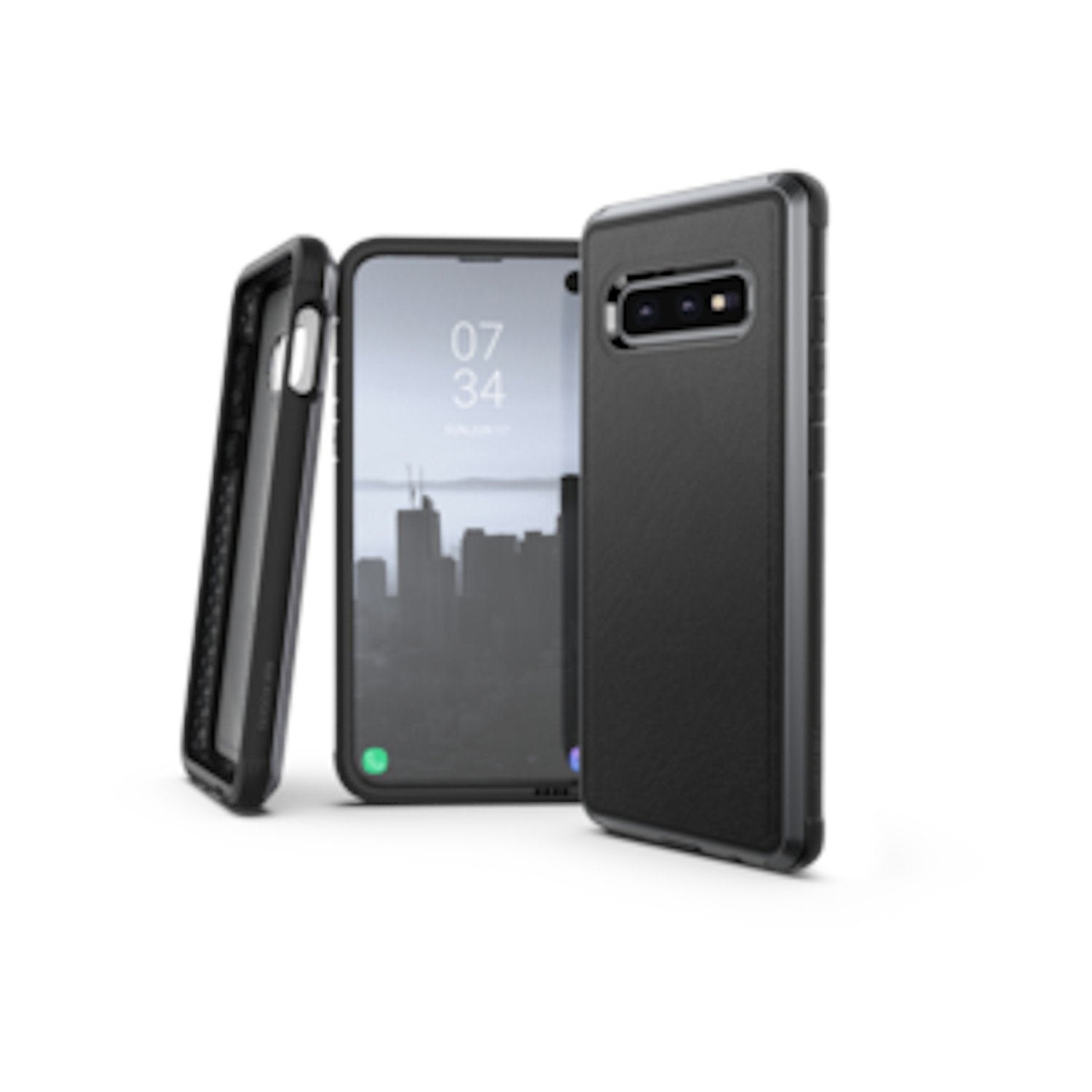 X-Doria Defense Lux Case for Samsung Galaxy S10e, Black Leather Samsung Case X-Doria Black Leather 