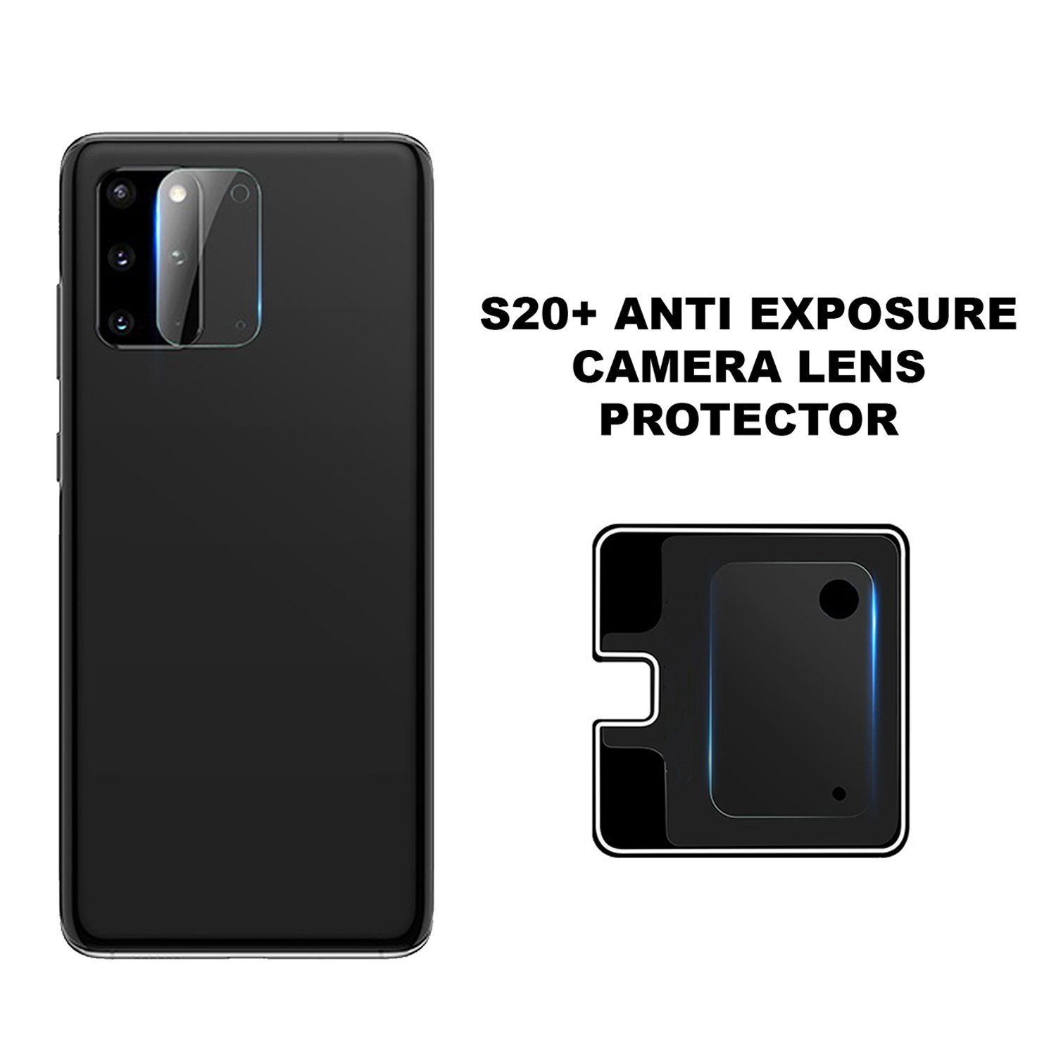 ZEELOT Integrated Camera Lens Protector for Samsung Galaxy S20+ Camera Lens Zeelot 