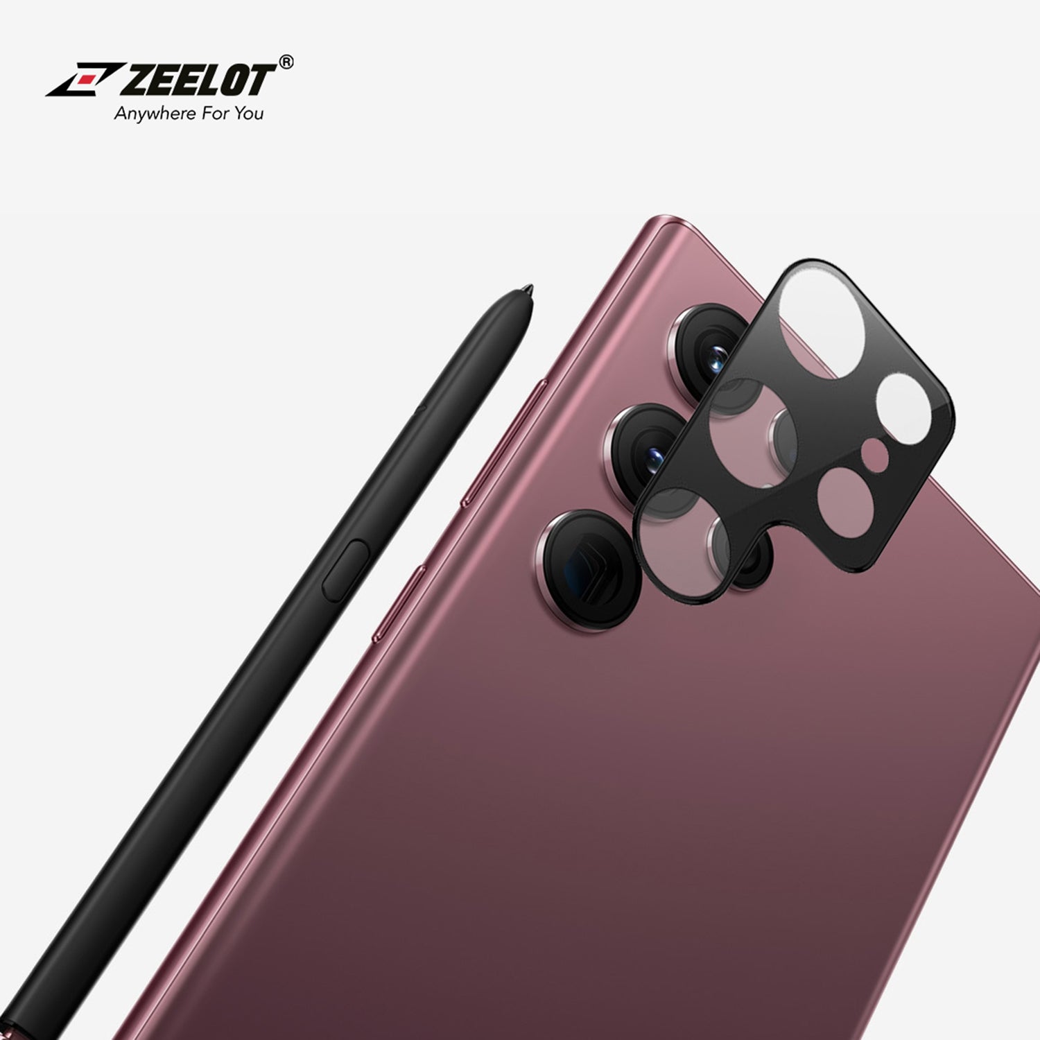 ZEELOT Integrated Camera Lens Protector for Samsung Galaxy S22 Ultra, Black Default ZEELOT 